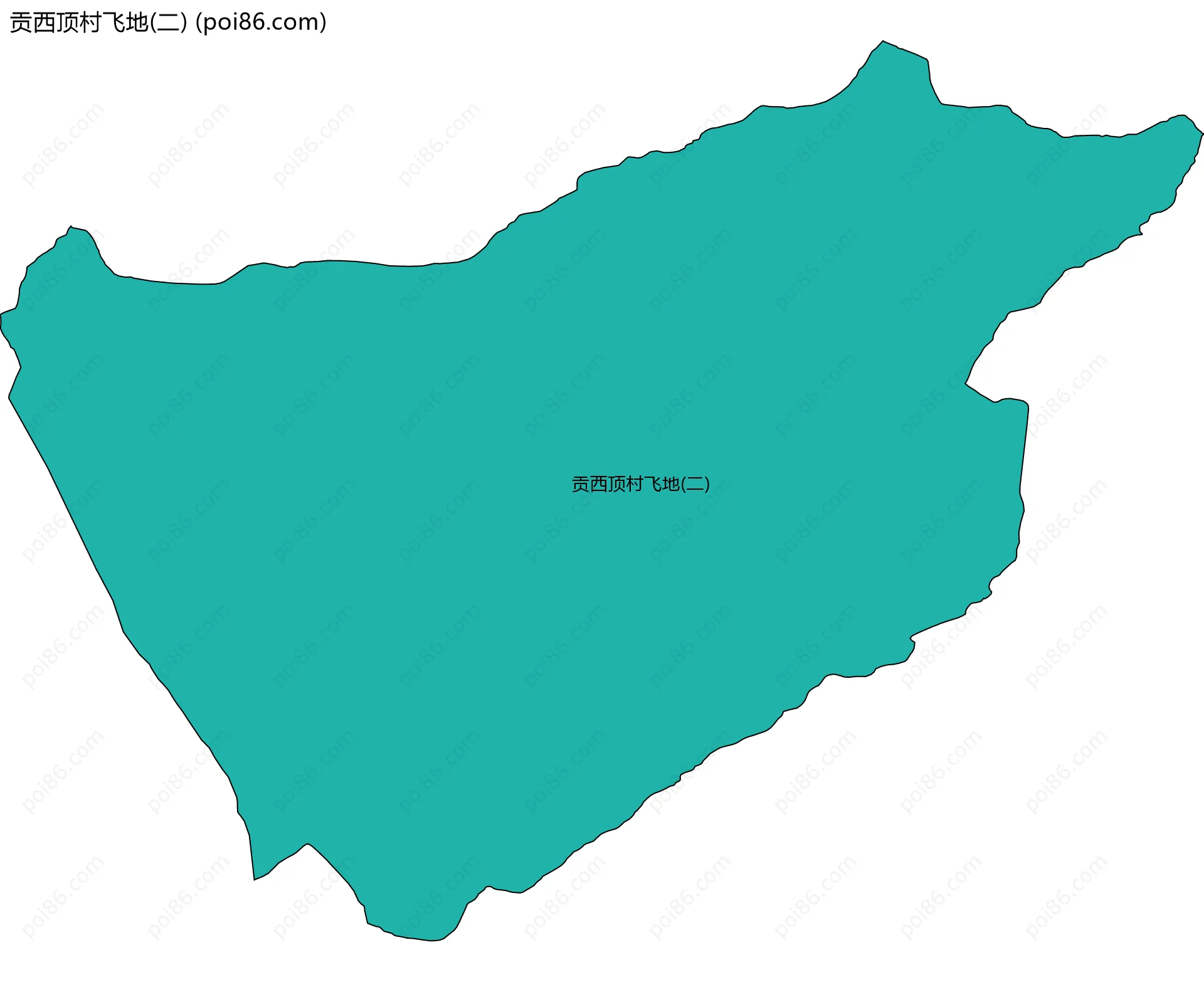 贡西顶村飞地(二)边界地图