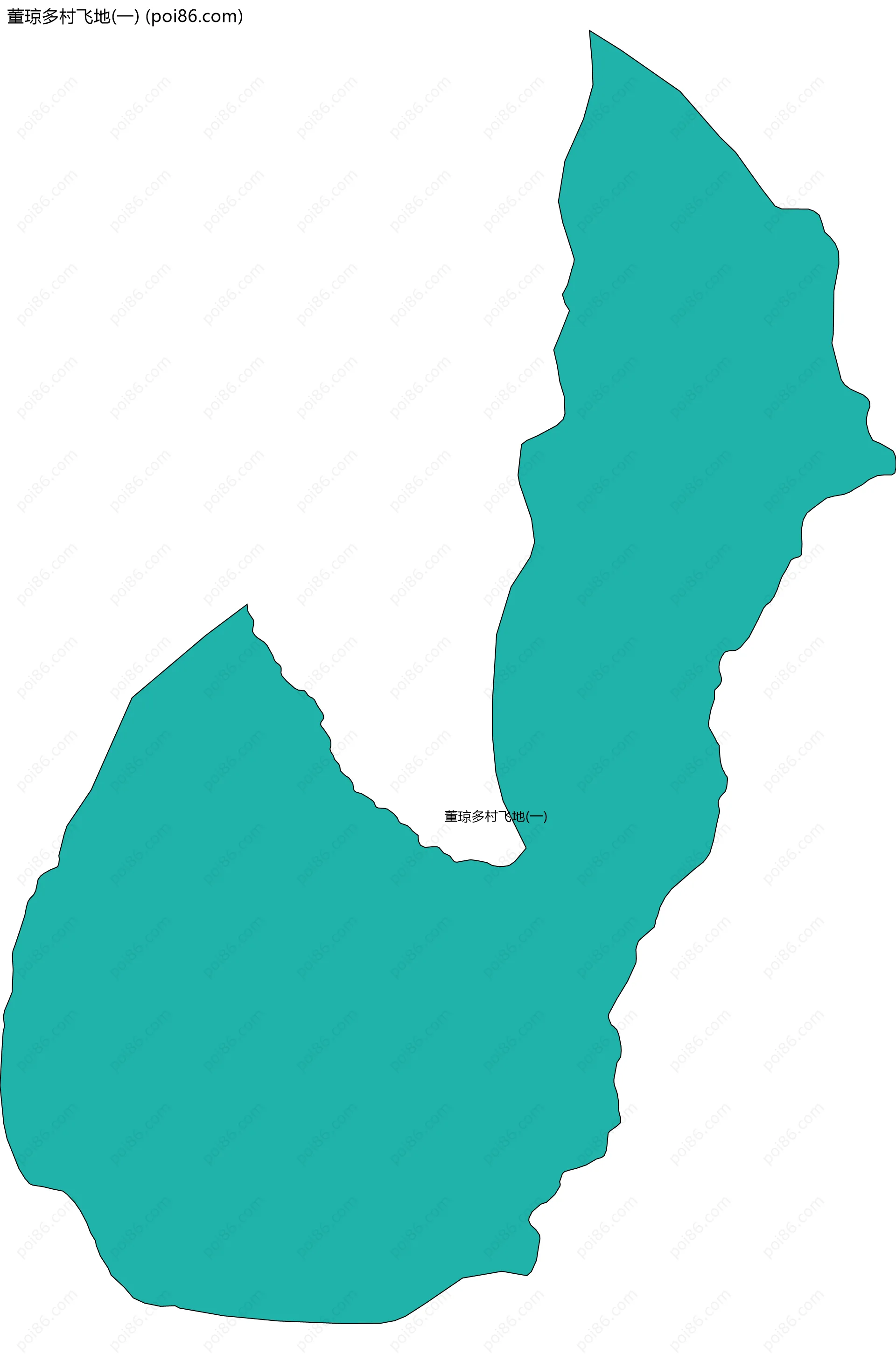 董琼多村飞地(一)边界地图