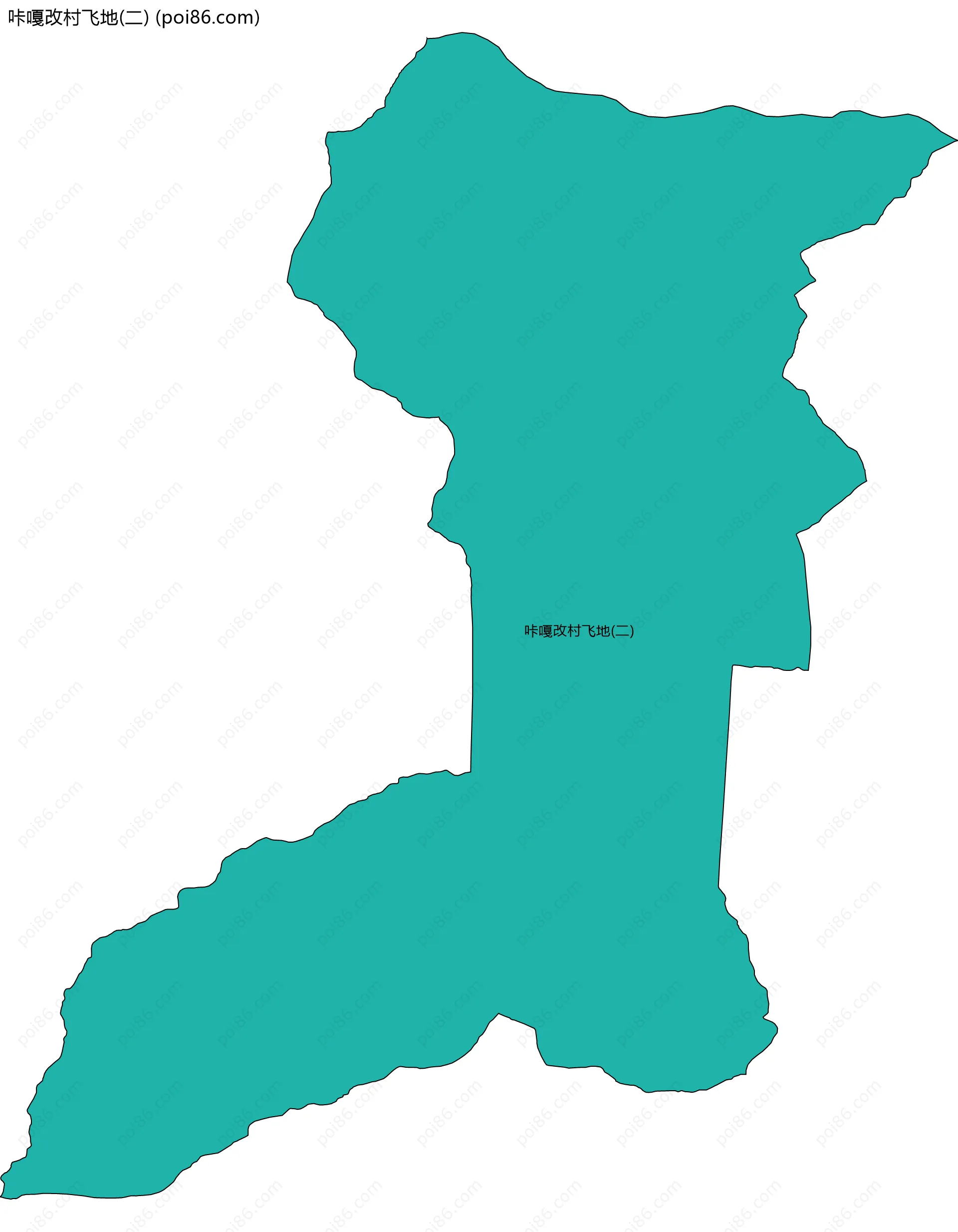 咔嘎改村飞地(二)边界地图