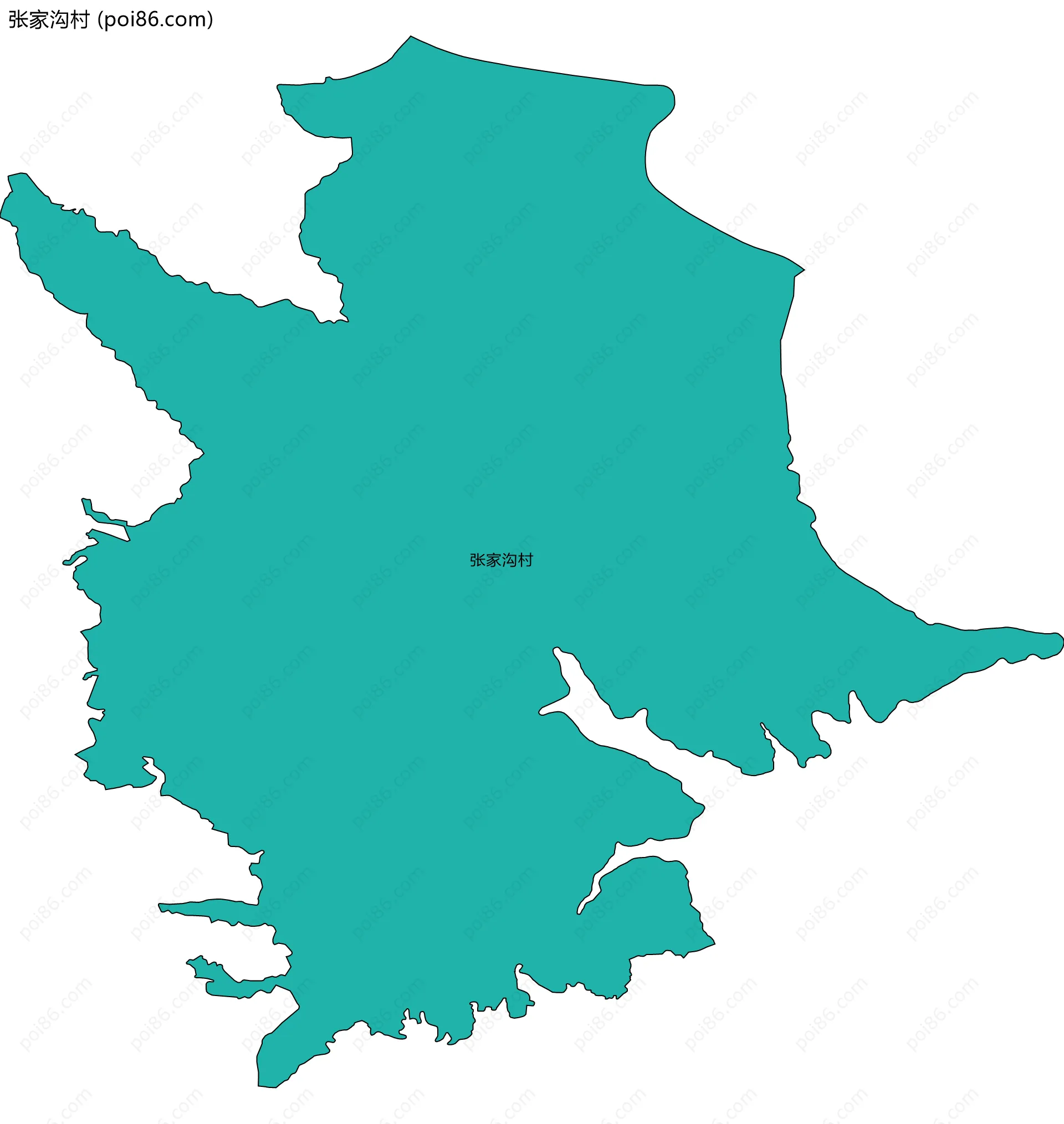 张家沟村边界地图