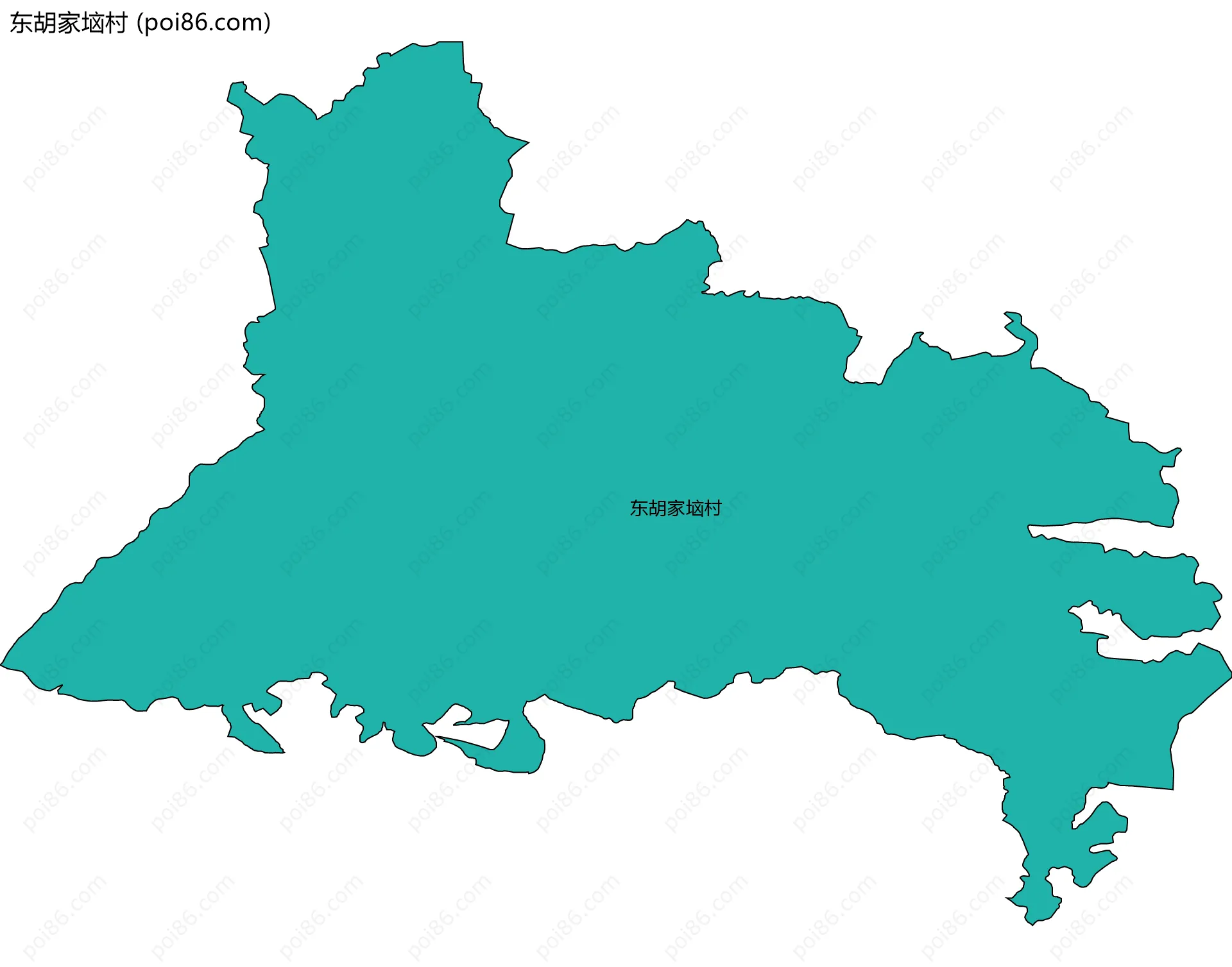东胡家垴村边界地图