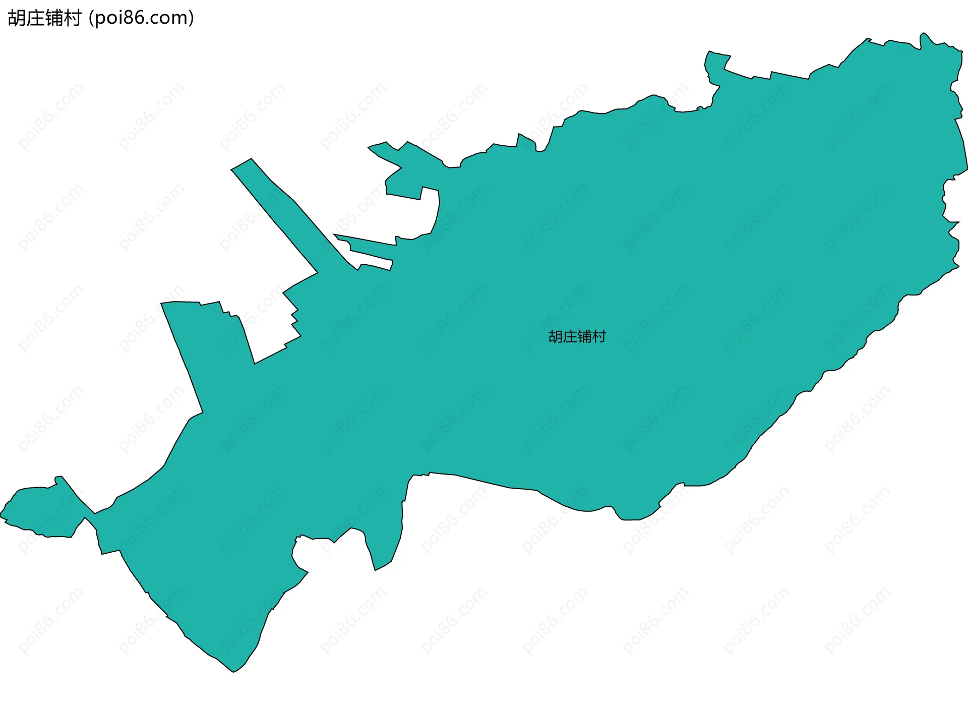 胡庄铺村边界地图