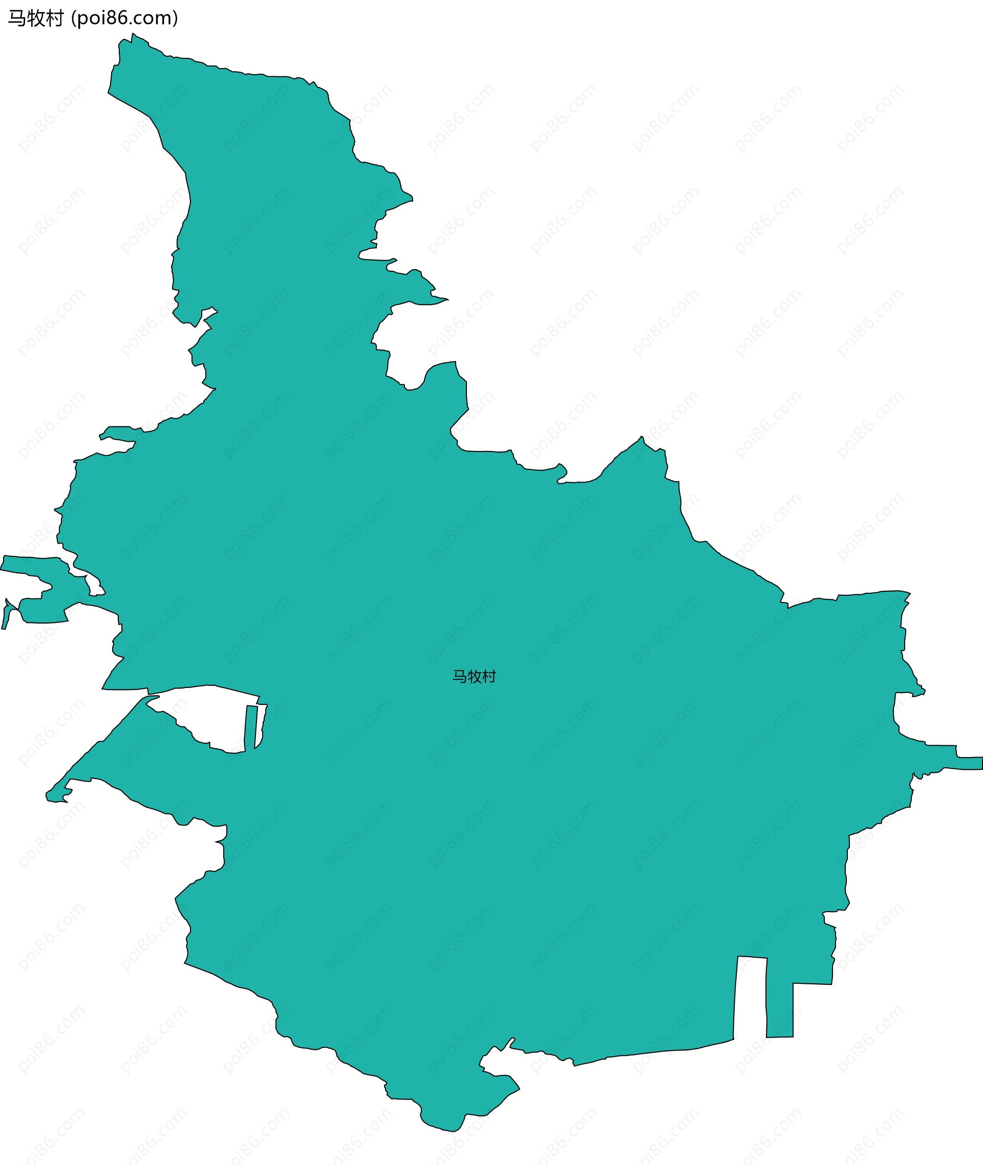 马牧村边界地图