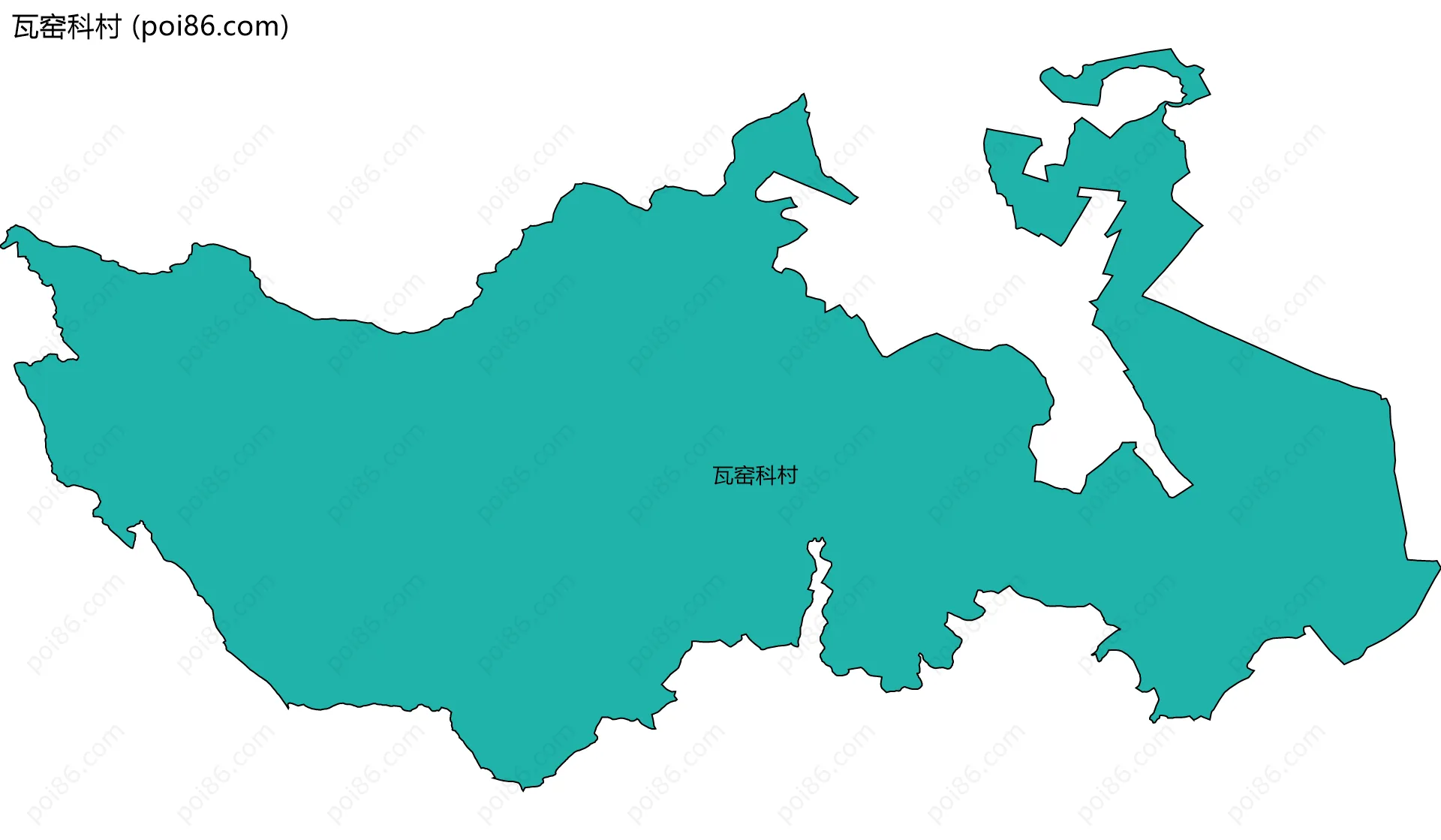 瓦窑科村边界地图