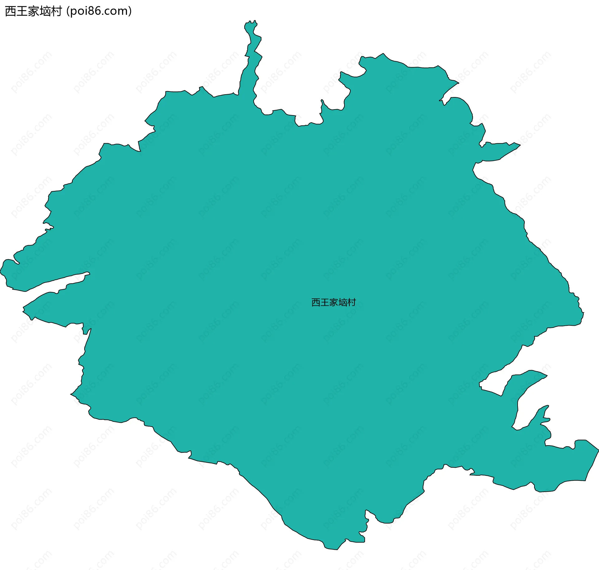 西王家垴村边界地图