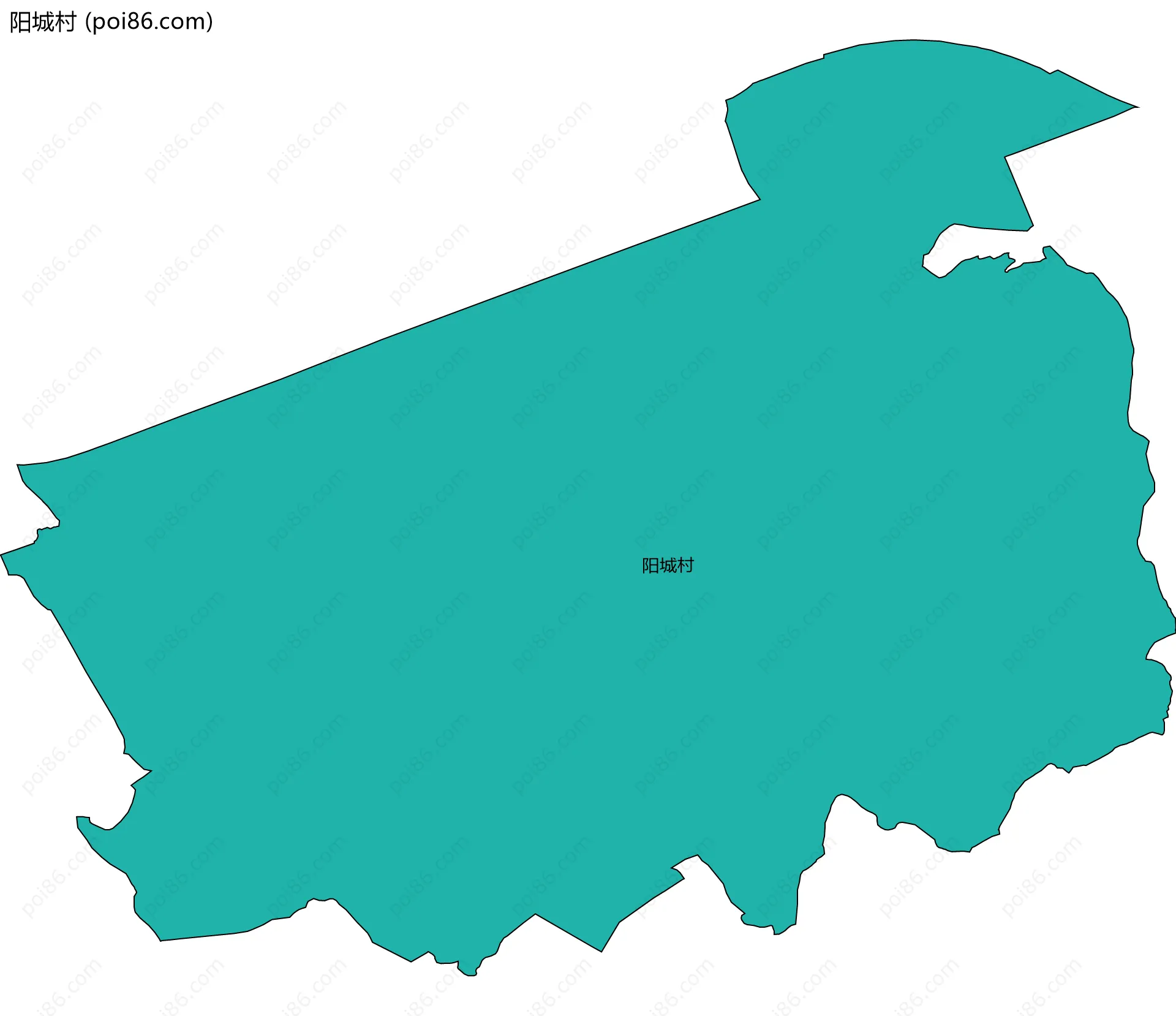 阳城村边界地图