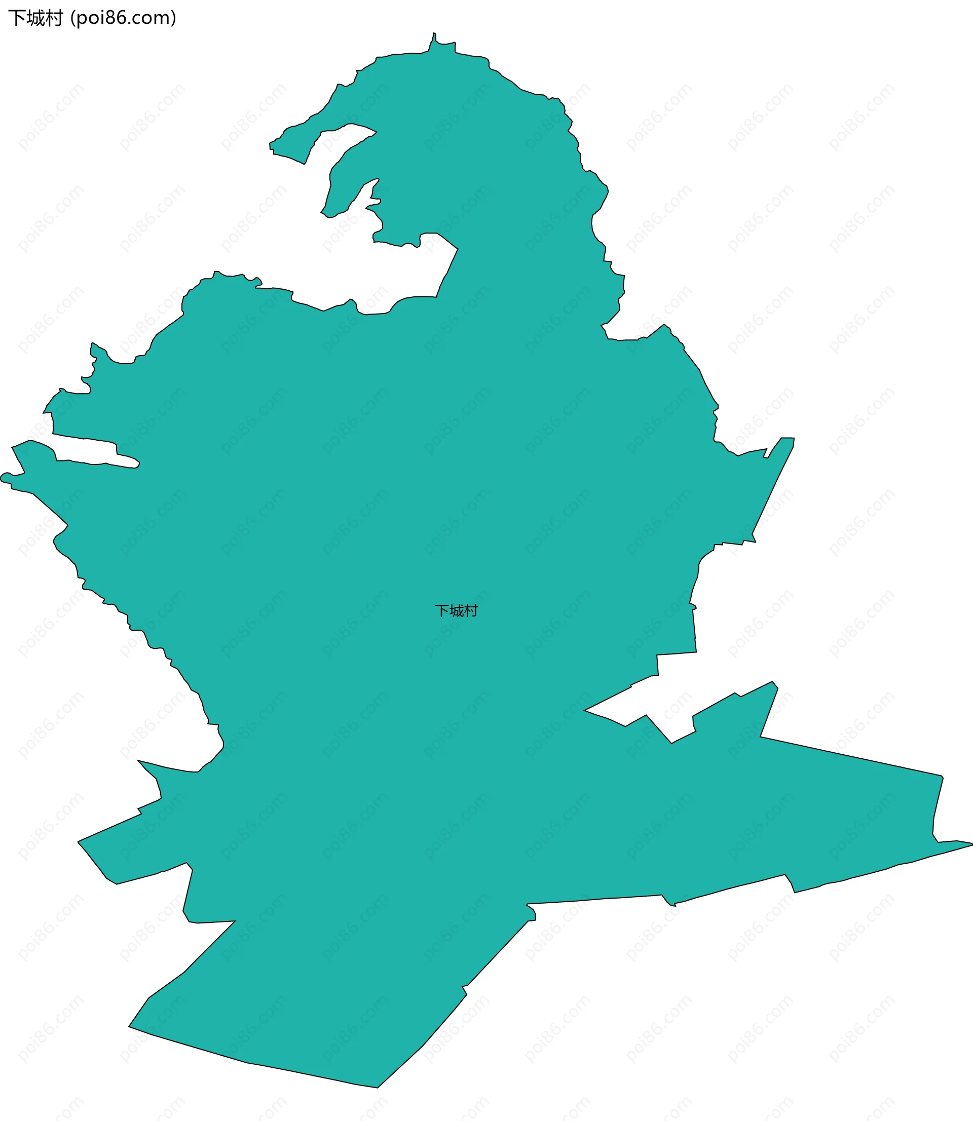 下城村边界地图