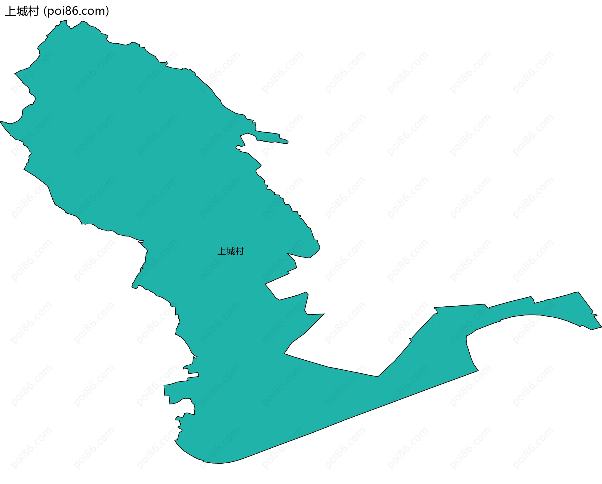 上城村边界地图