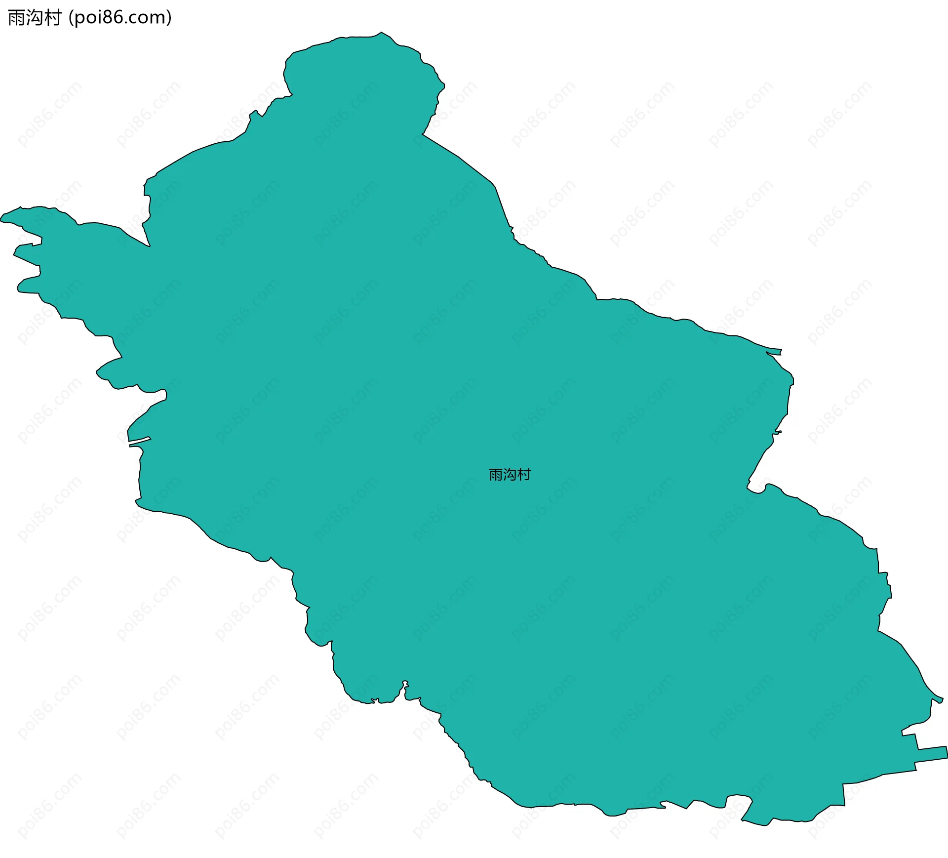 雨沟村边界地图