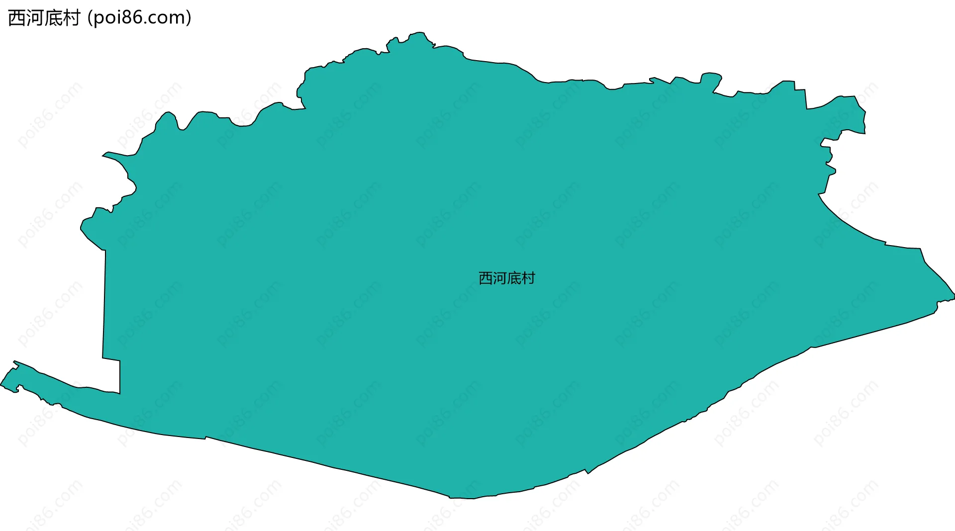 西河底村边界地图