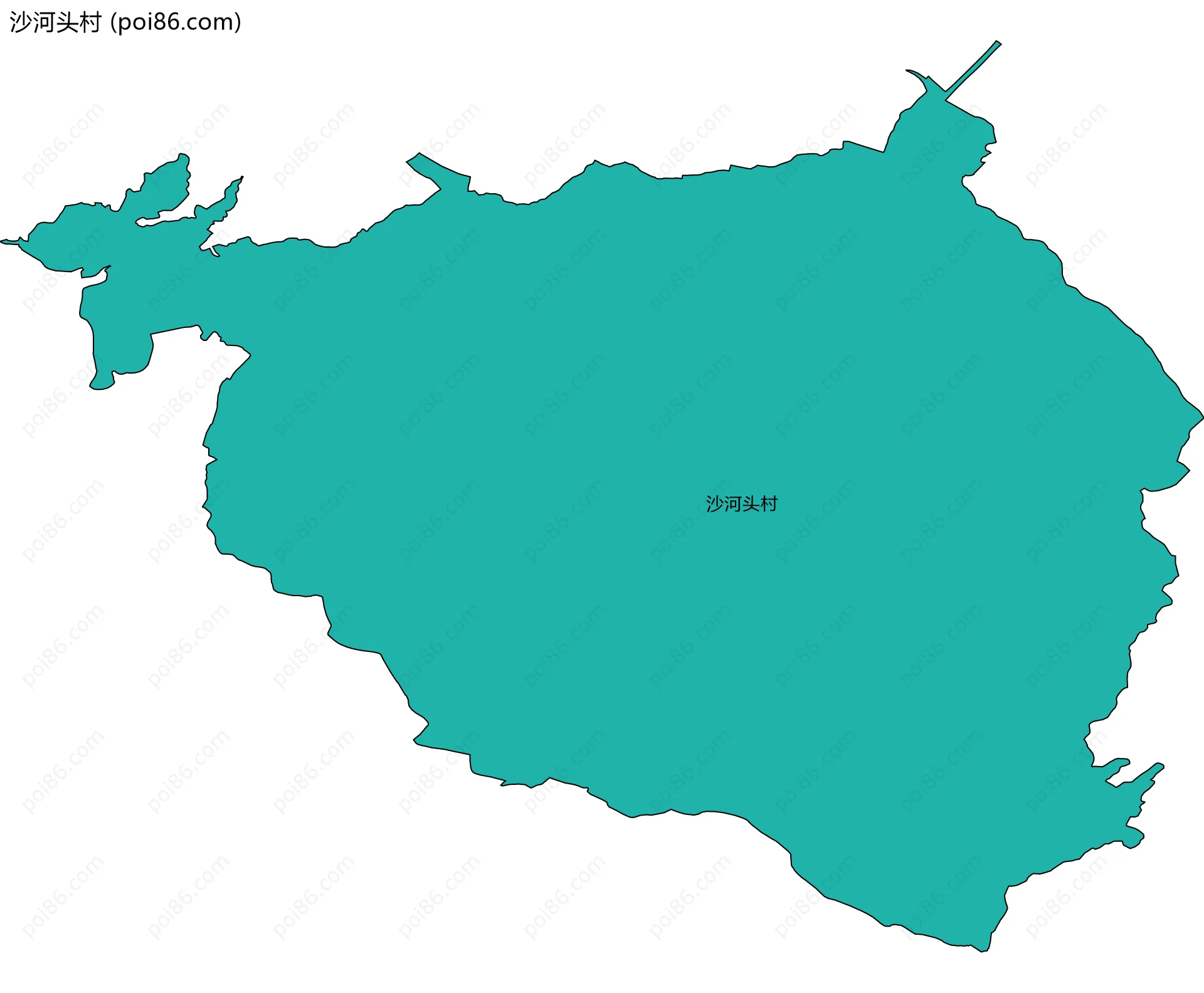 沙河头村边界地图