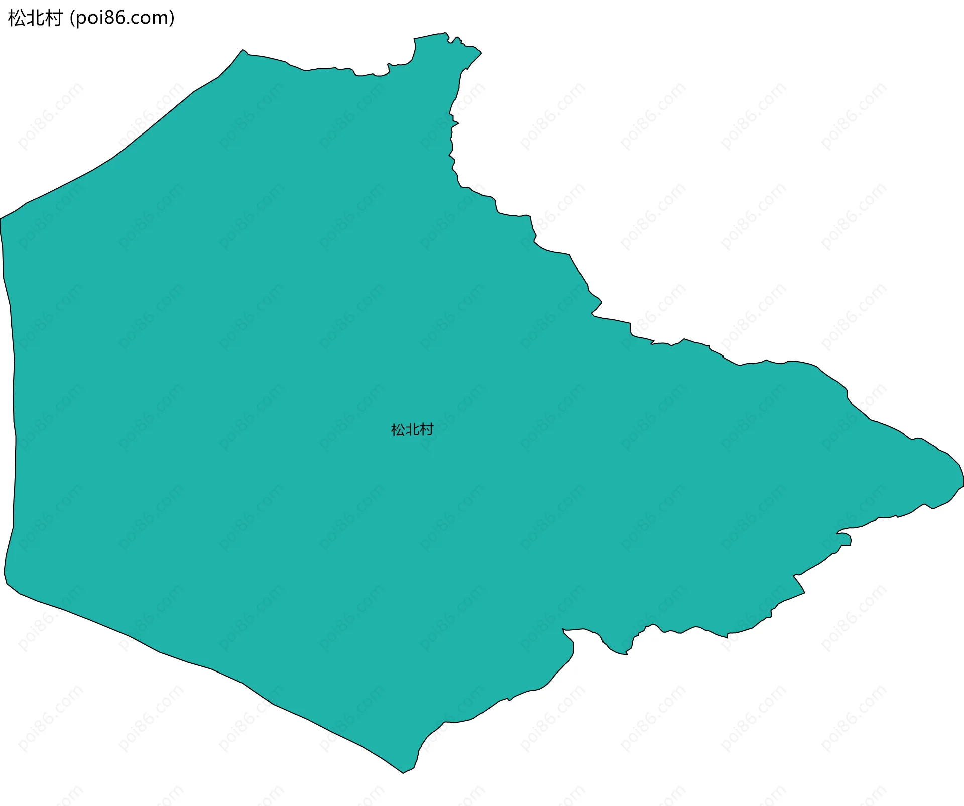 松北村边界地图
