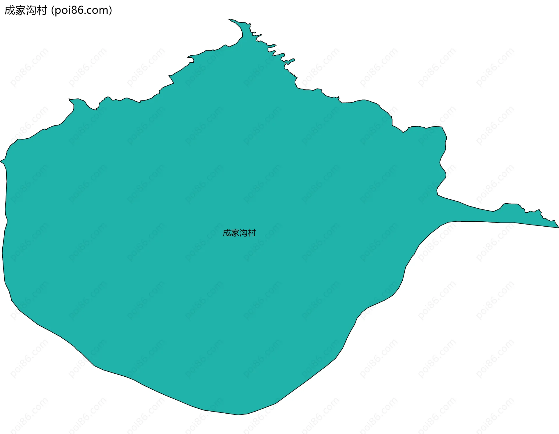 成家沟村边界地图