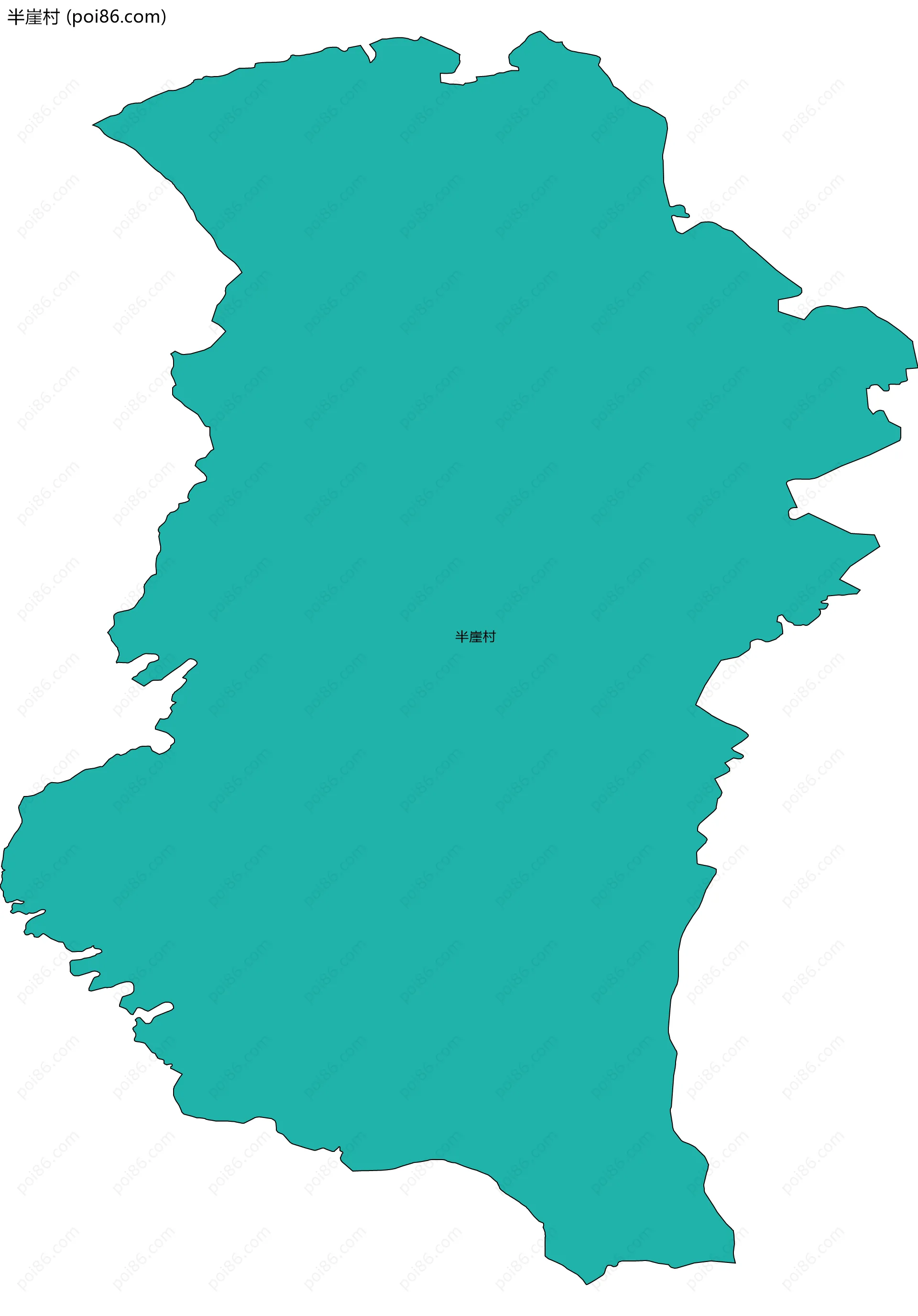 半崖村边界地图