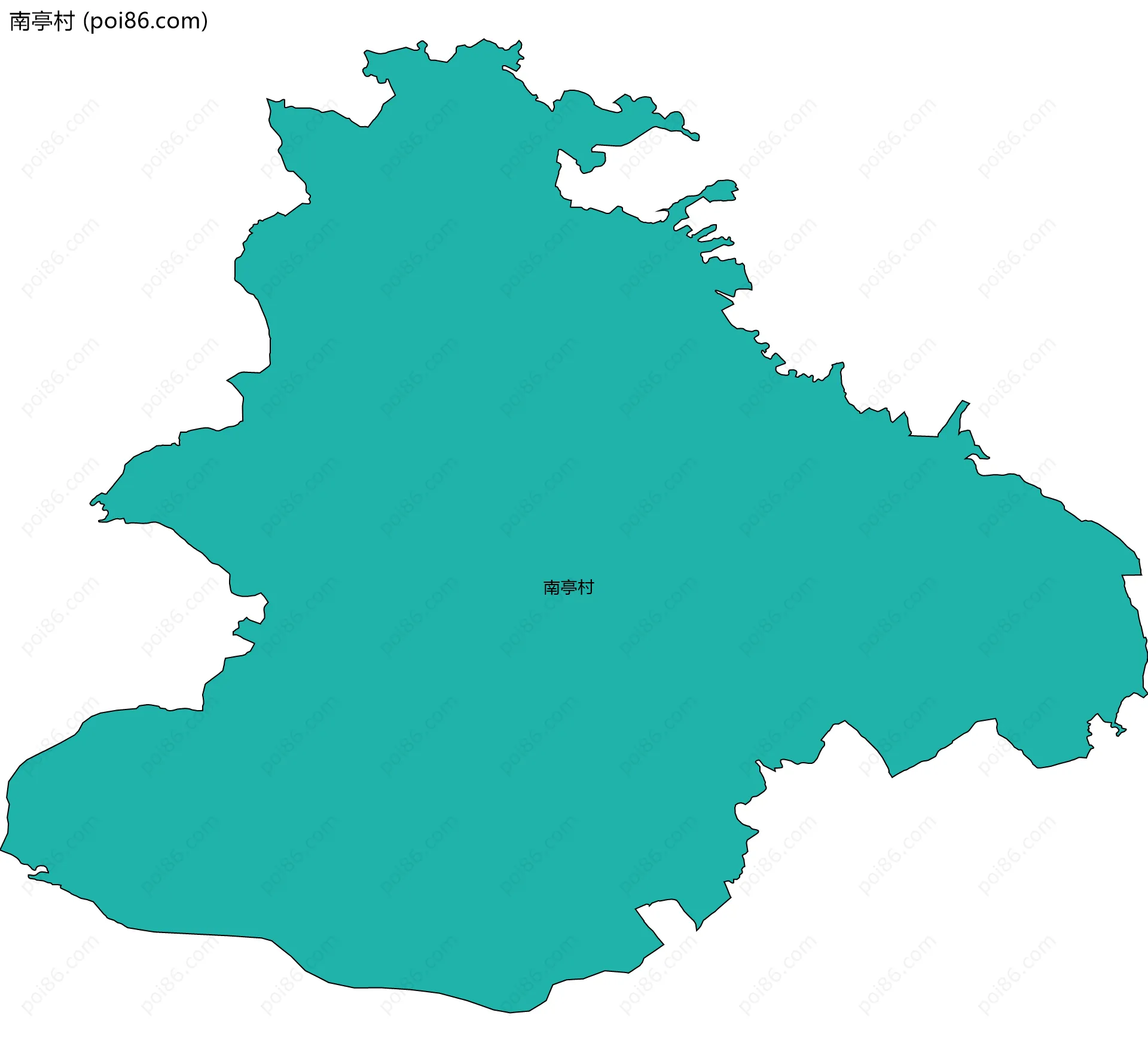 南亭村边界地图