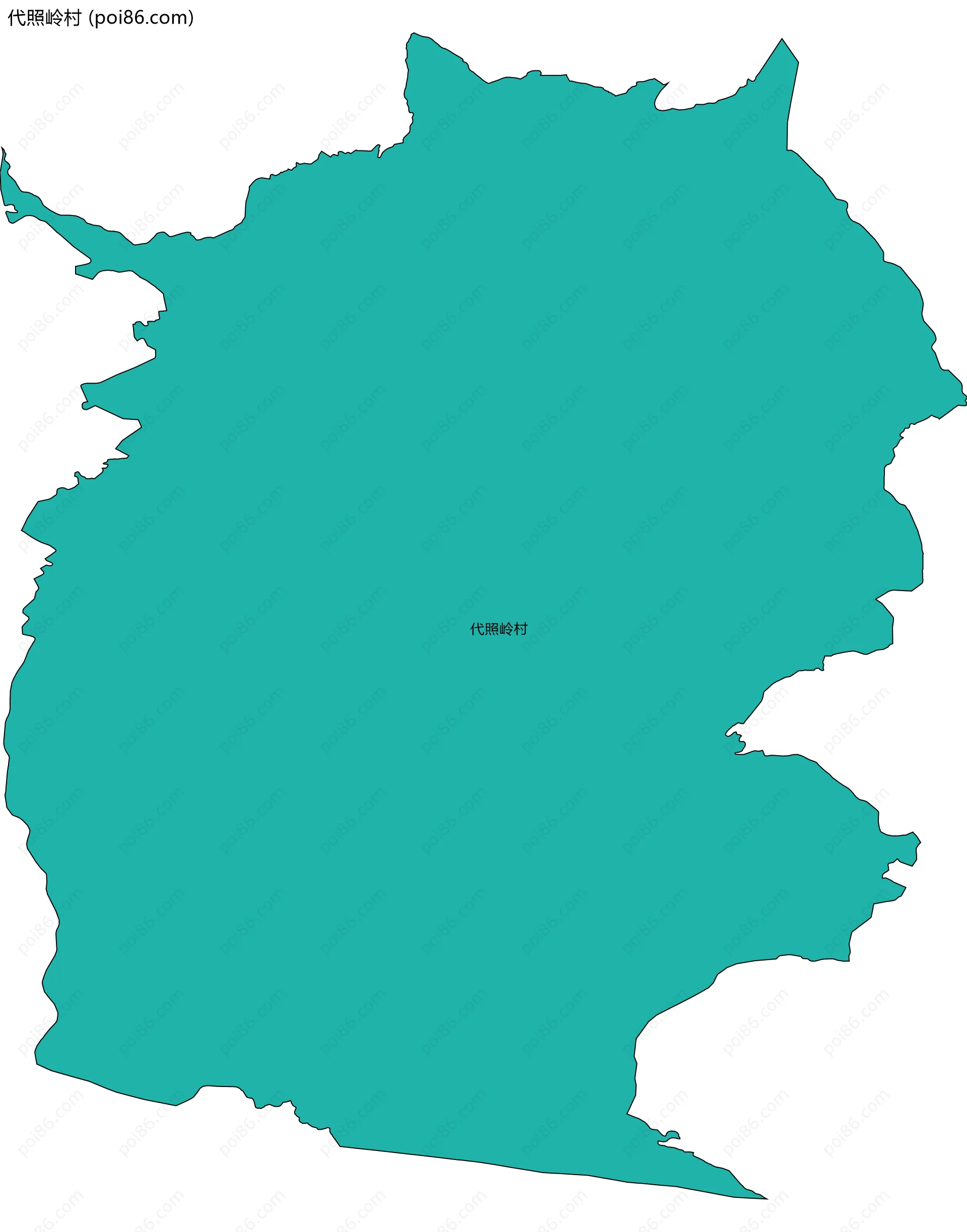 代照岭村边界地图