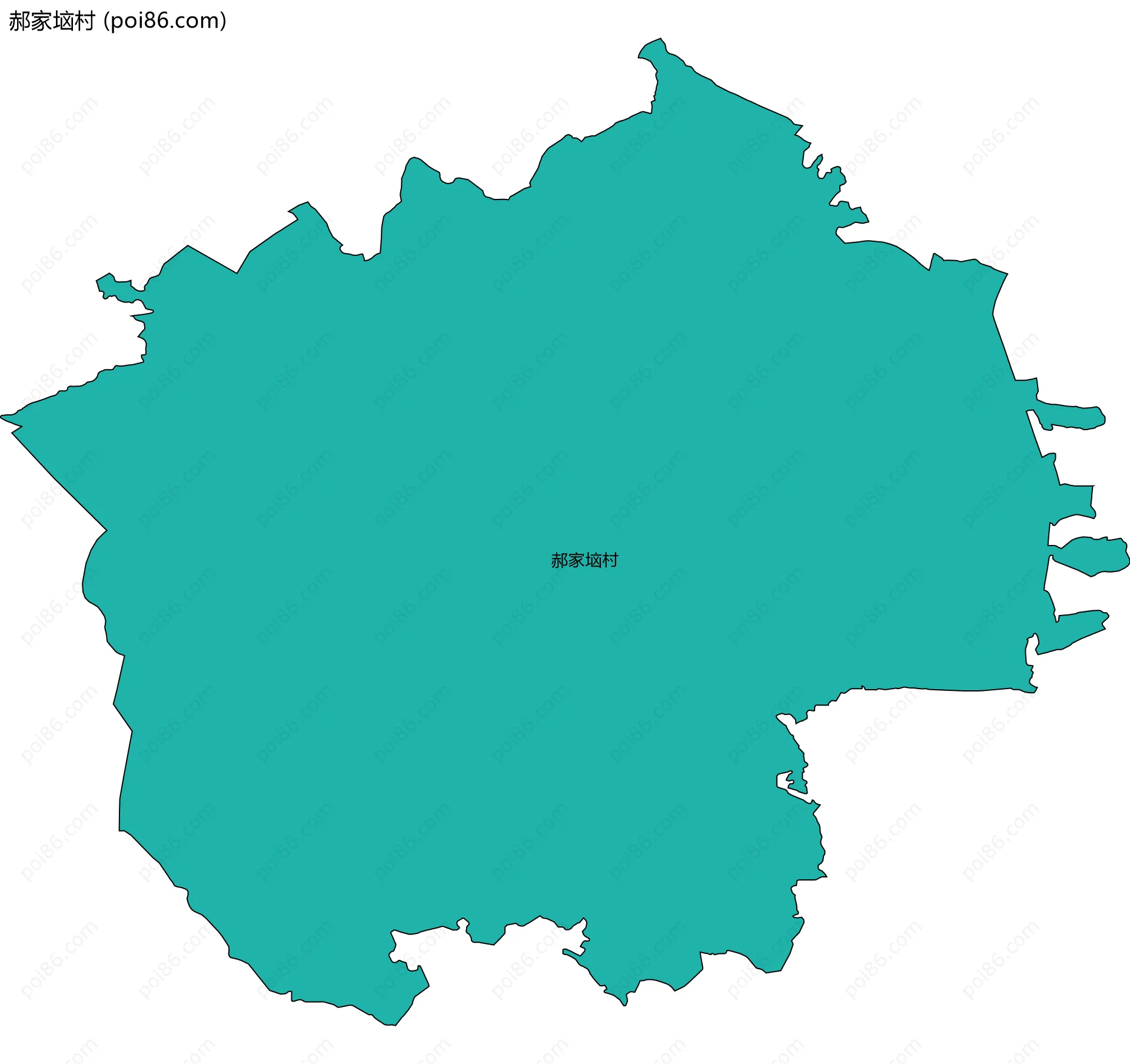 郝家垴村边界地图