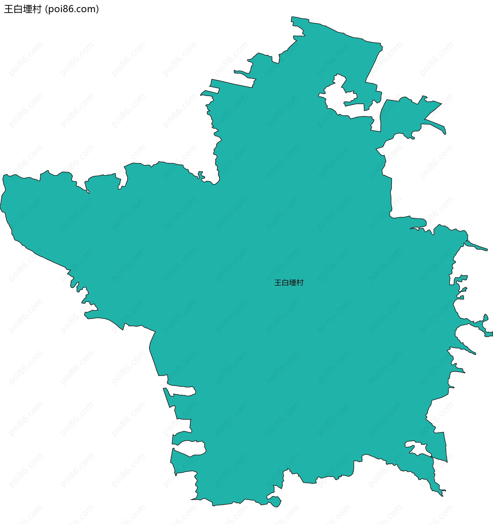 王白堙村边界地图