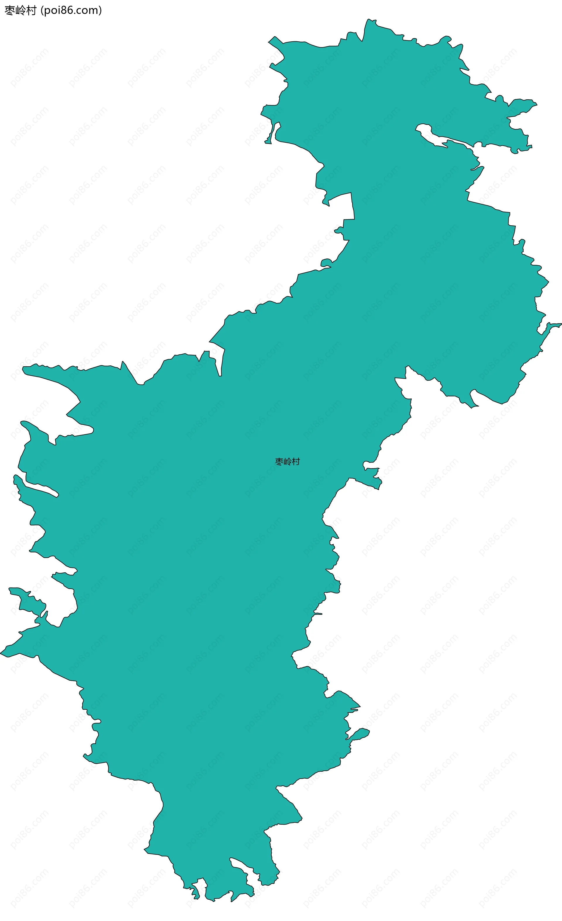 枣岭村边界地图