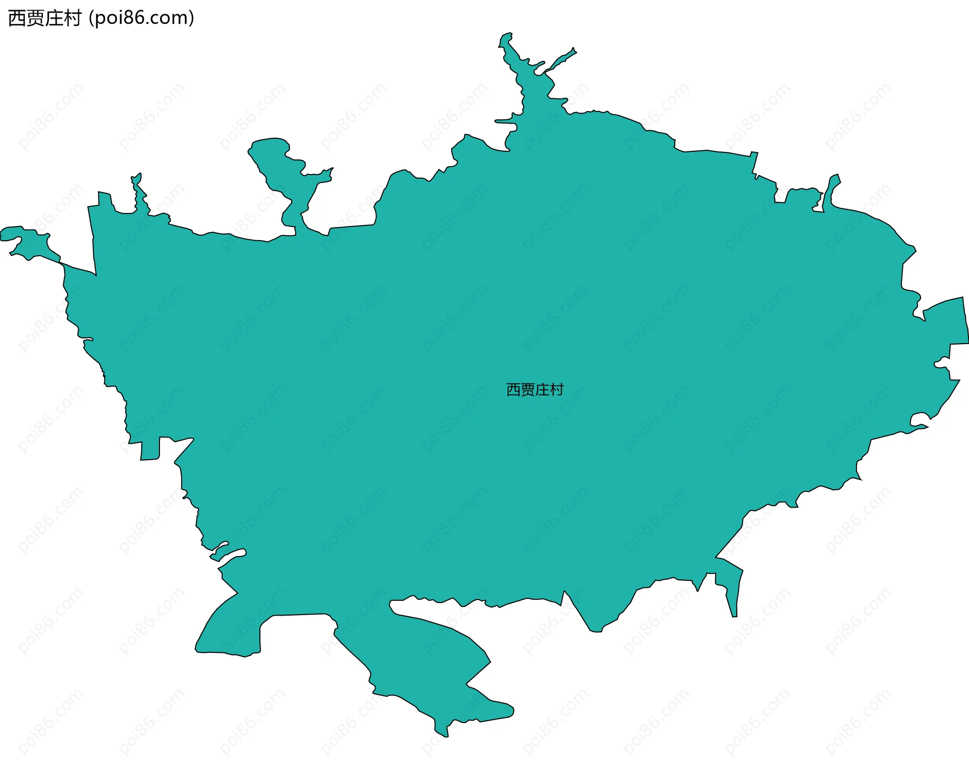 西贾庄村边界地图