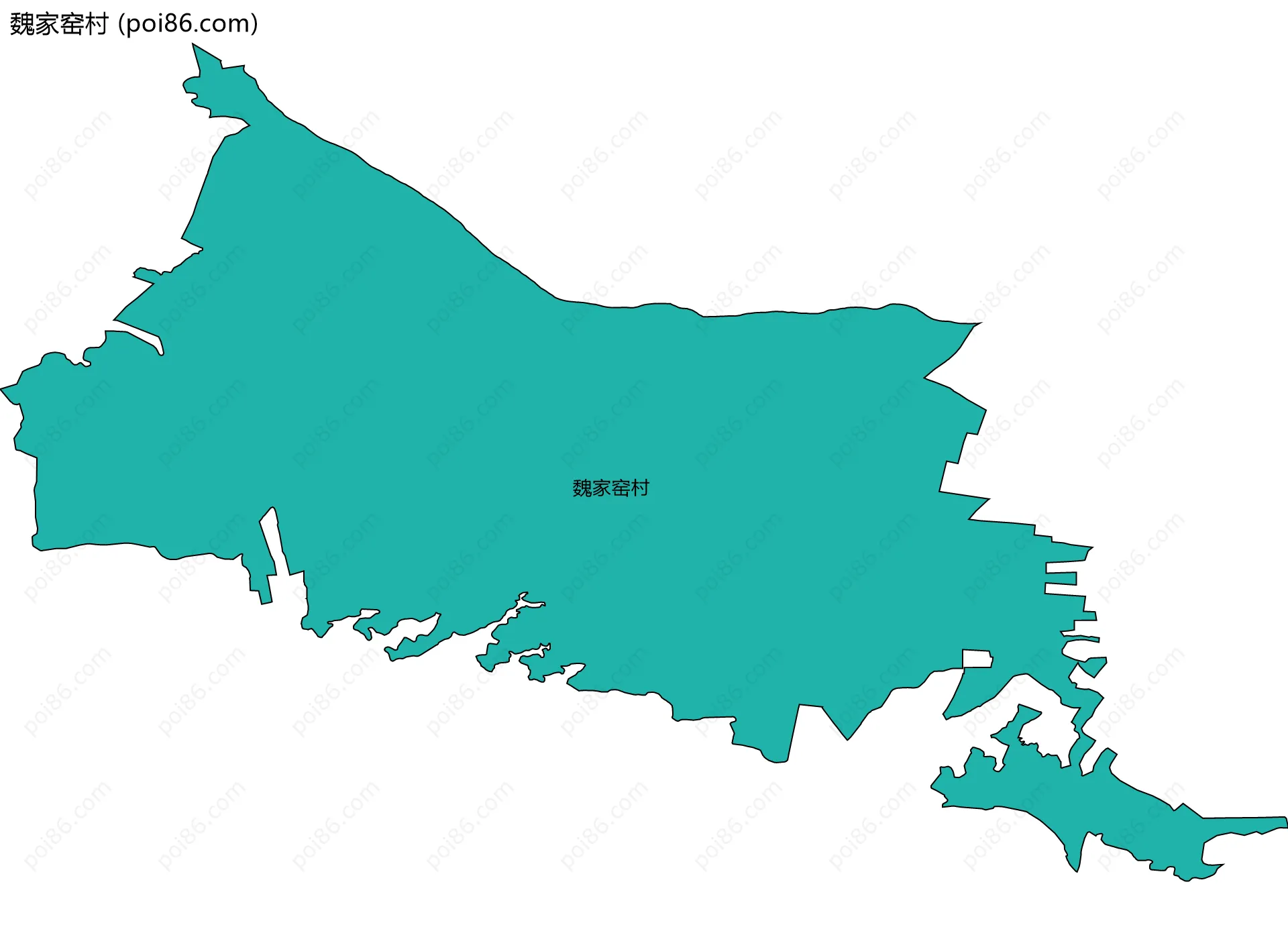 魏家窑村边界地图
