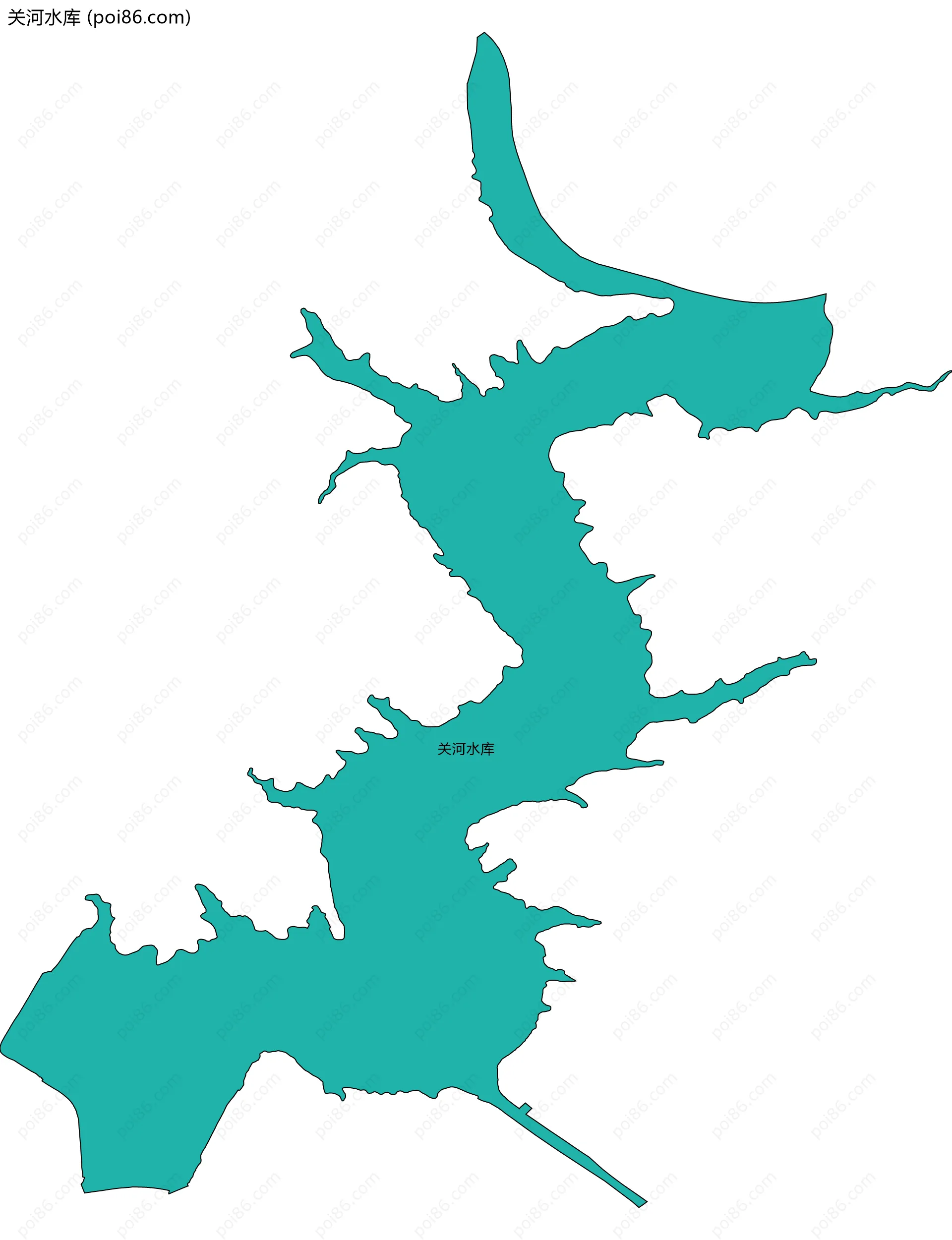 关河水库边界地图