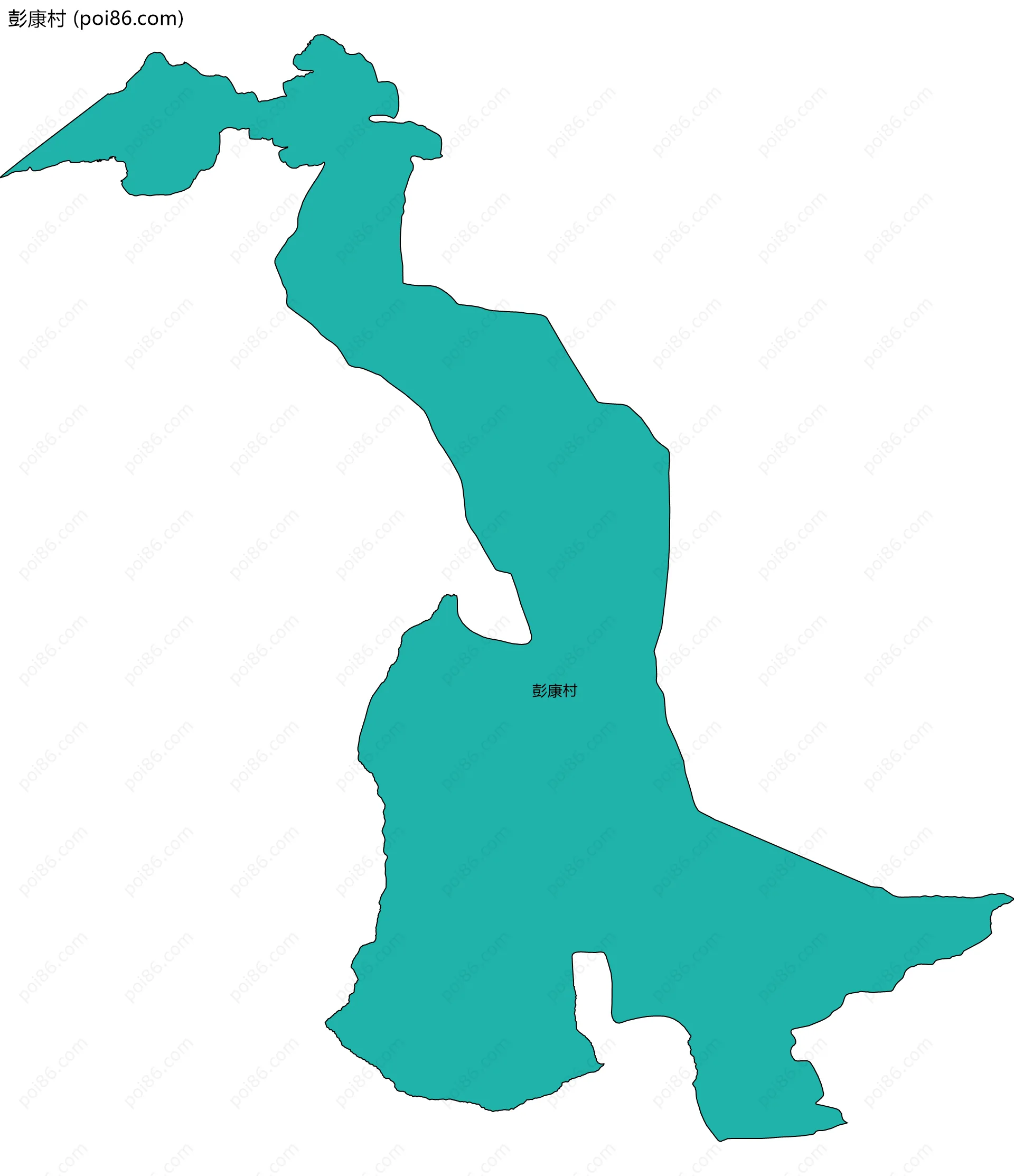 彭康村边界地图