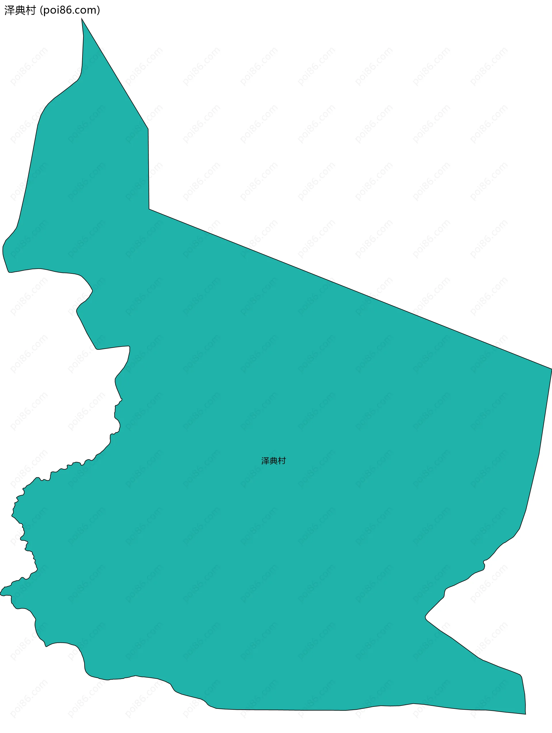 泽典村边界地图
