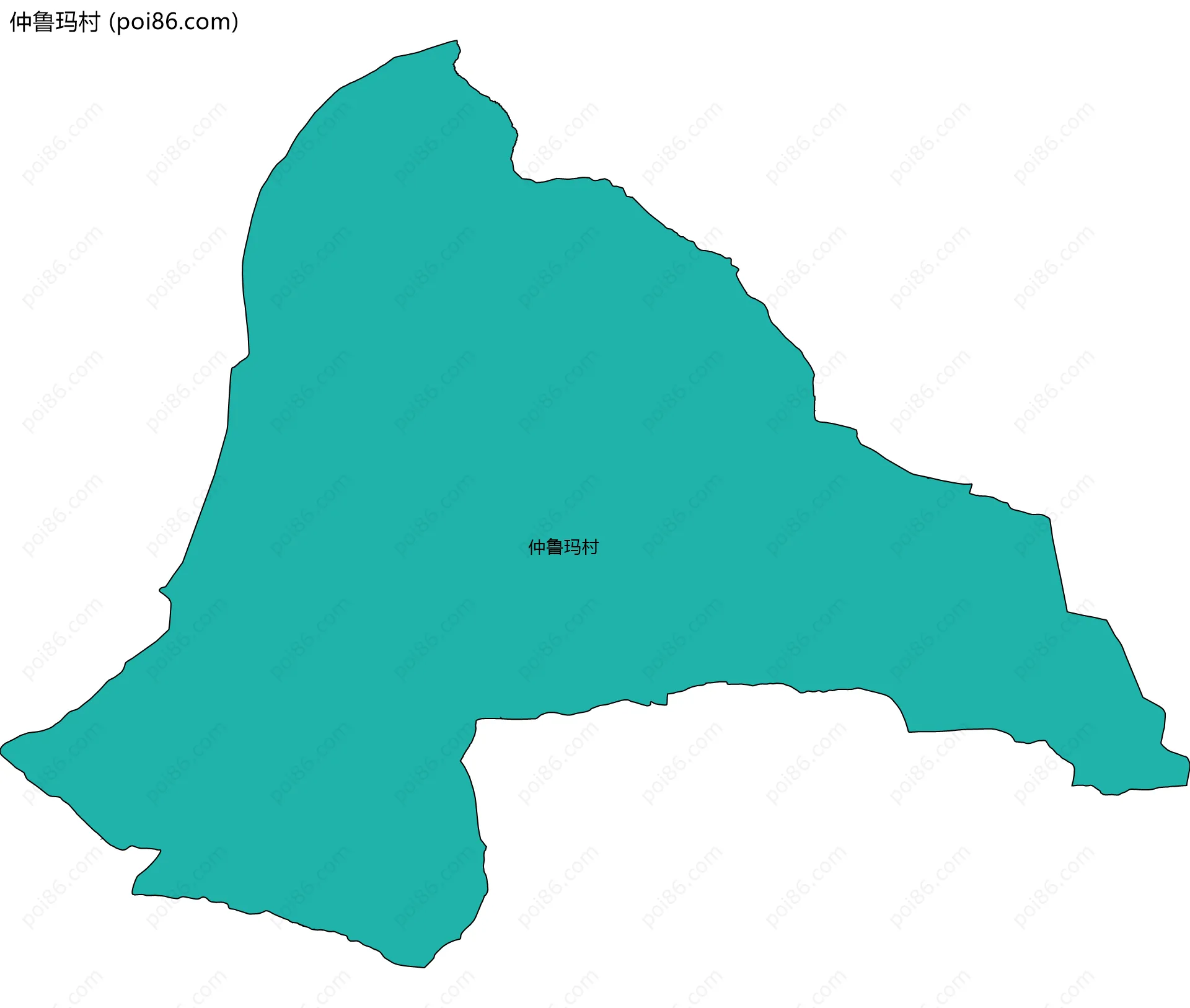 仲鲁玛村边界地图