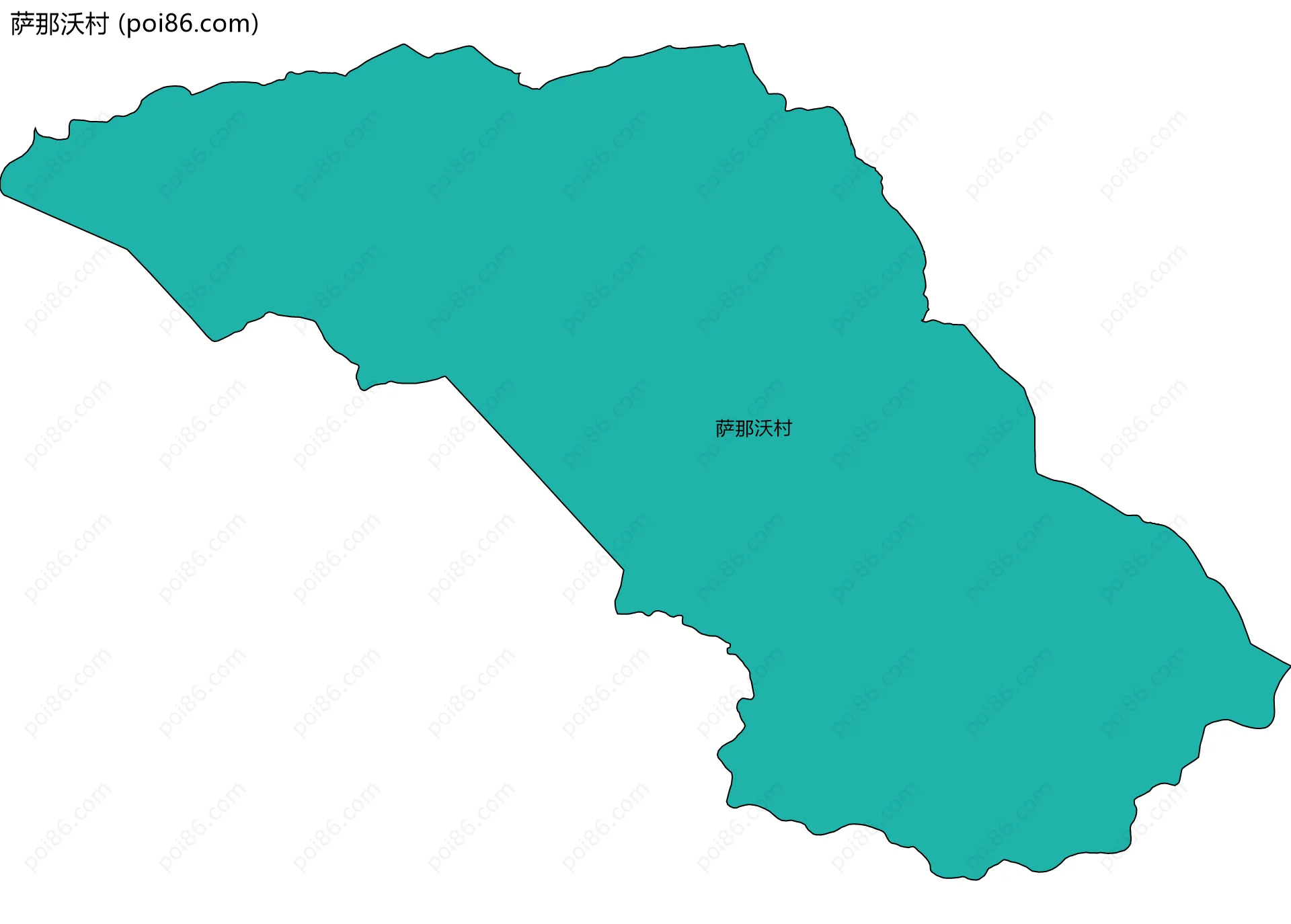 萨那沃村边界地图