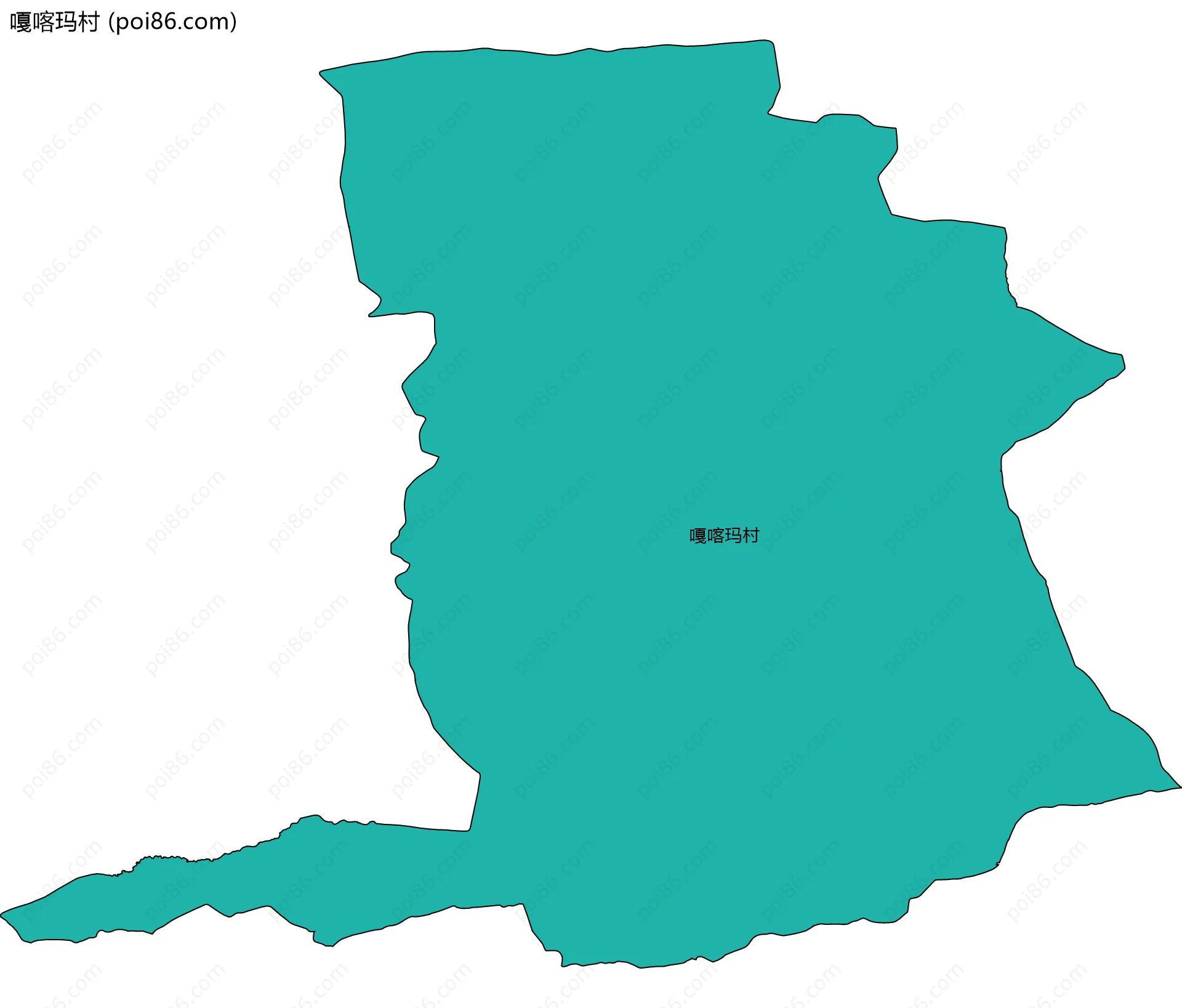 嘎喀玛村边界地图