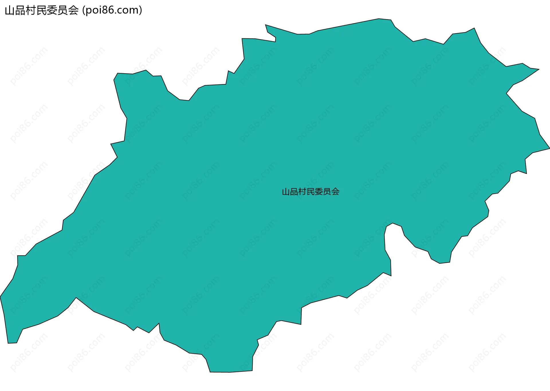 山品村民委员会边界地图