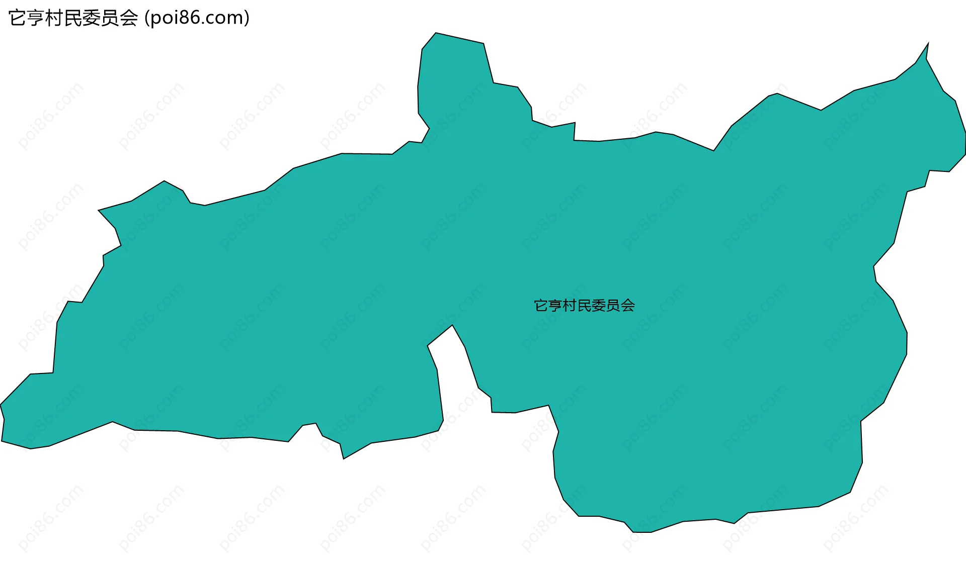 它亨村民委员会边界地图