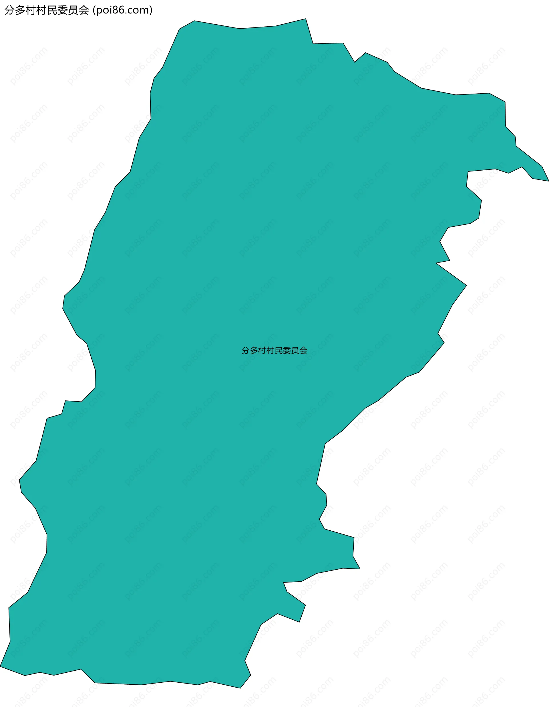 分多村村民委员会边界地图