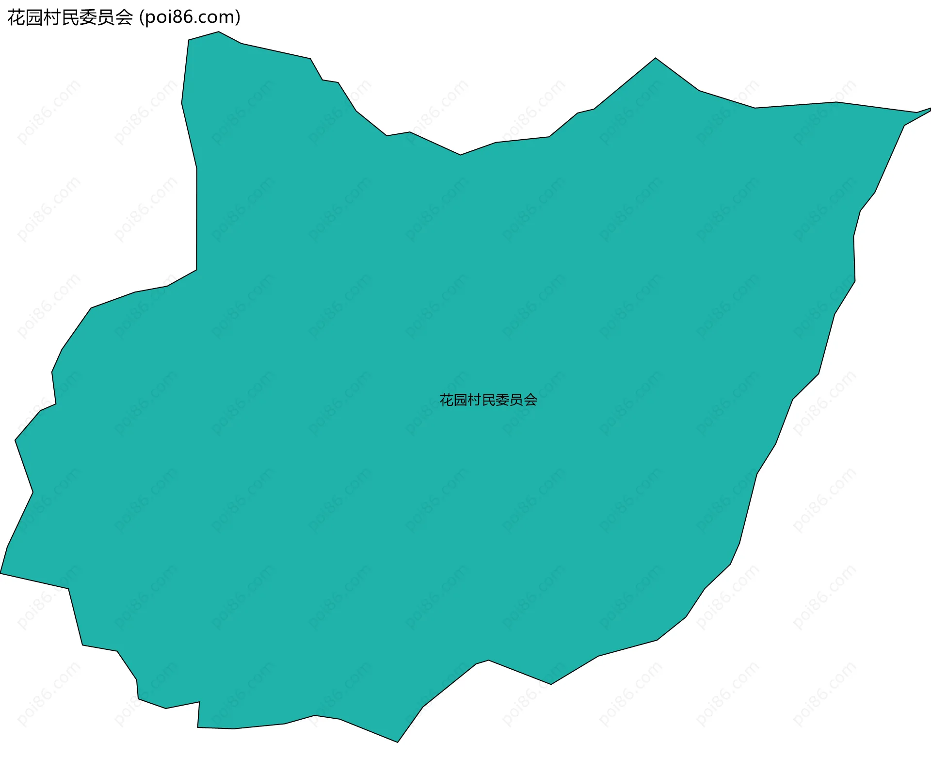 花园村民委员会边界地图