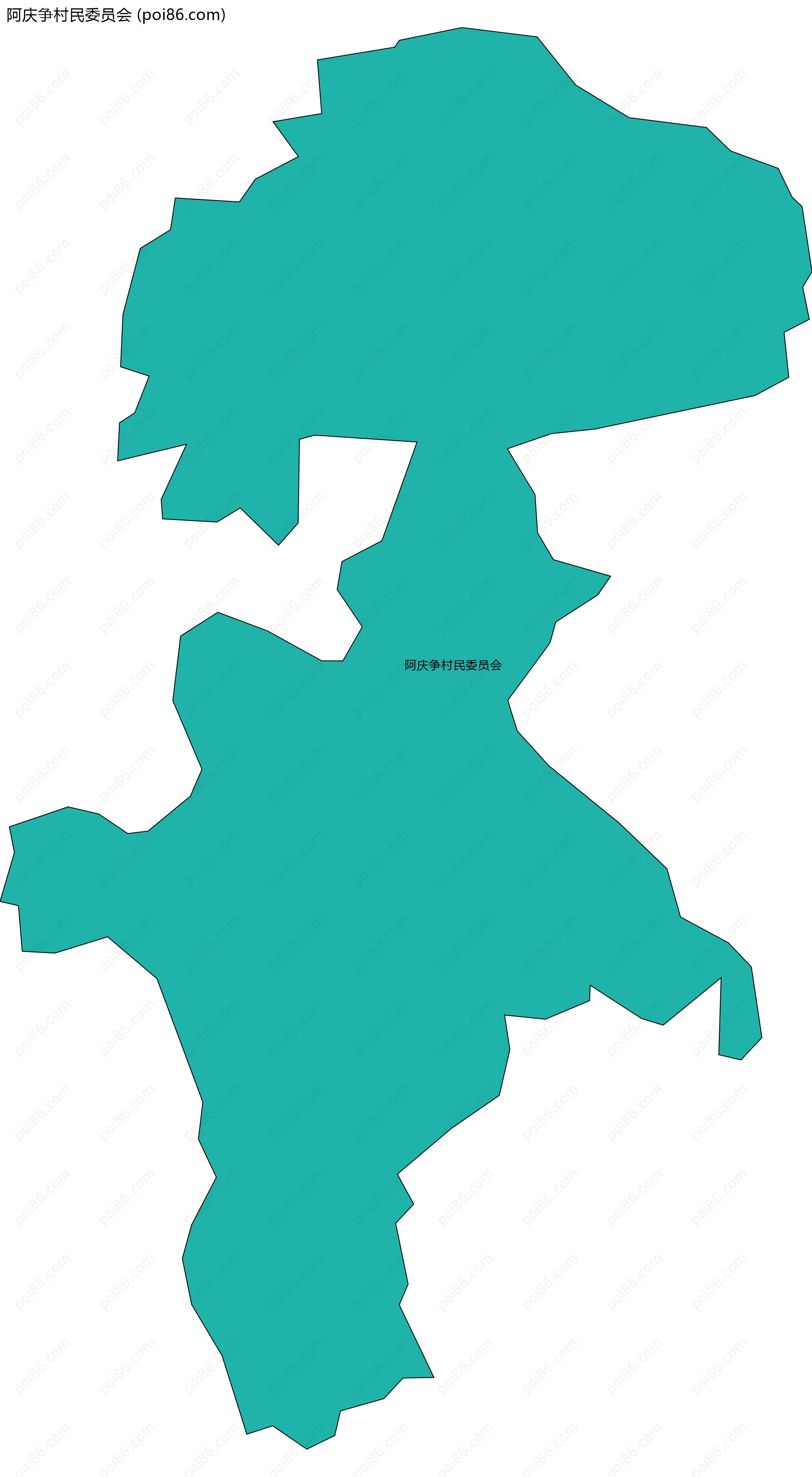 阿庆争村民委员会边界地图