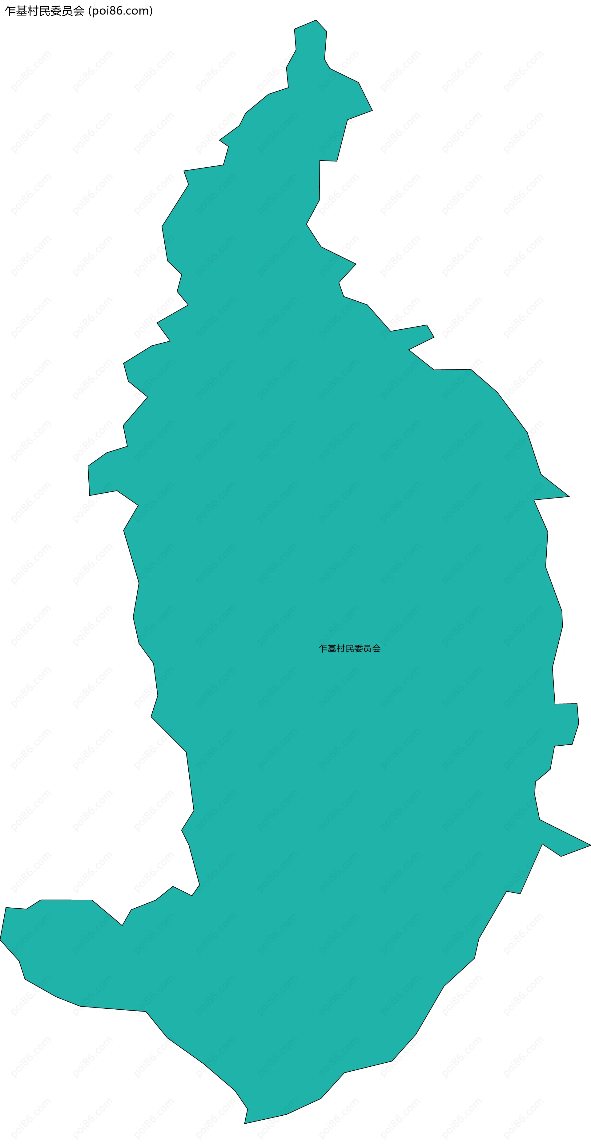 乍基村民委员会边界地图