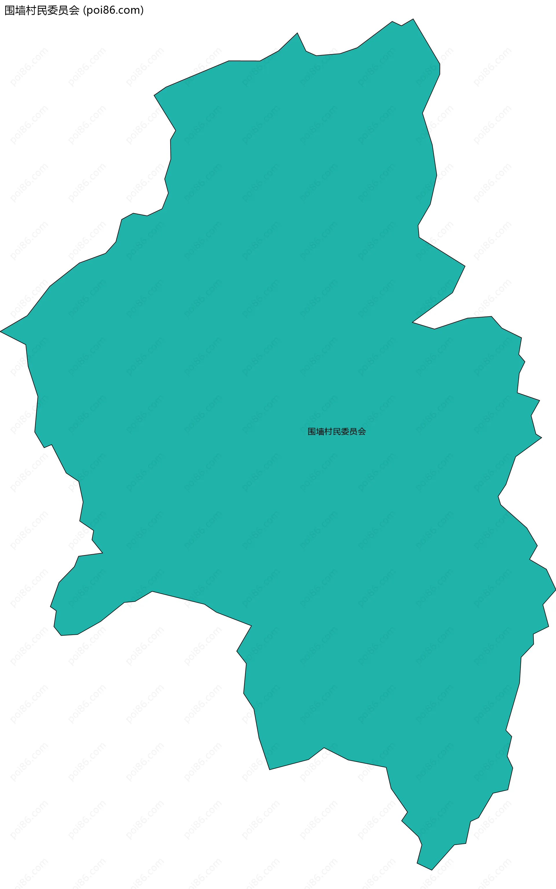 围墙村民委员会边界地图