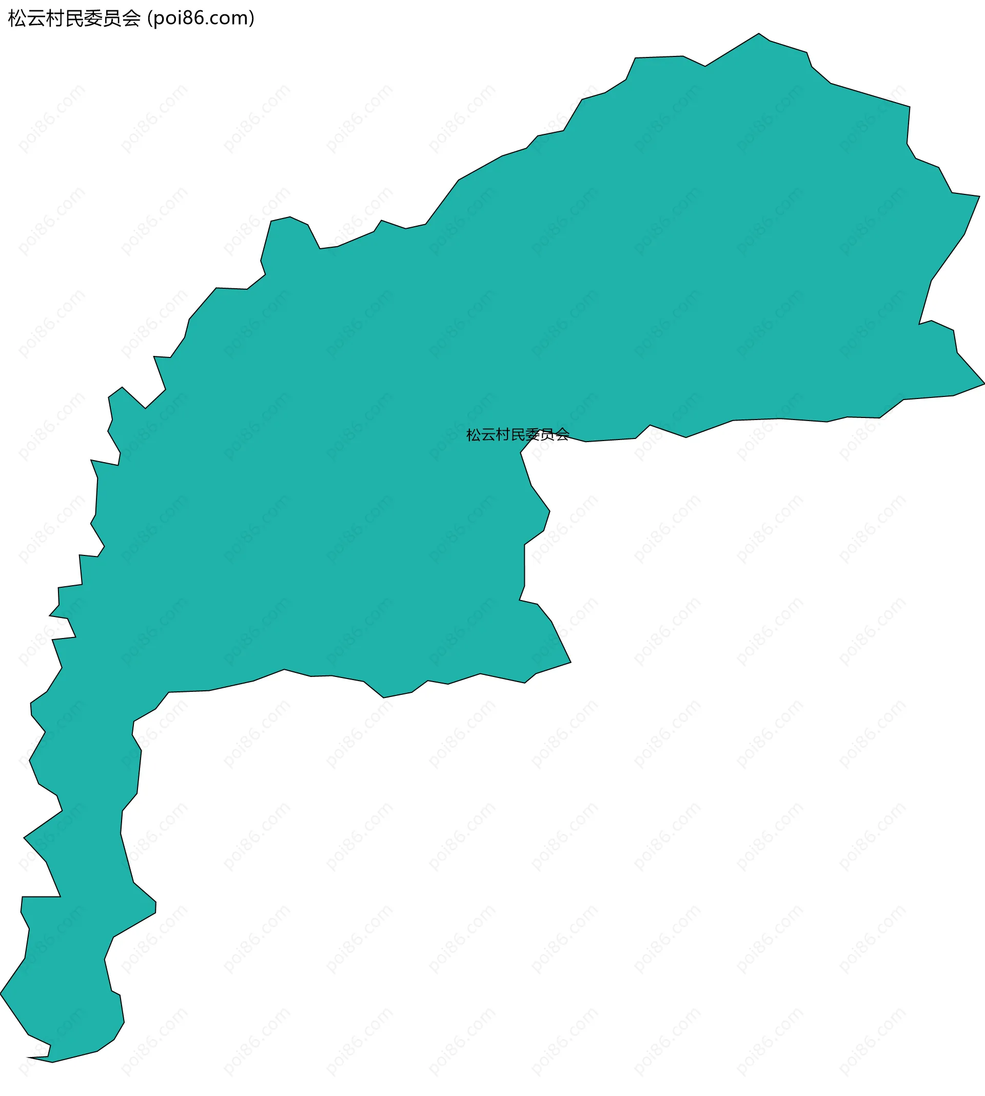 松云村民委员会边界地图