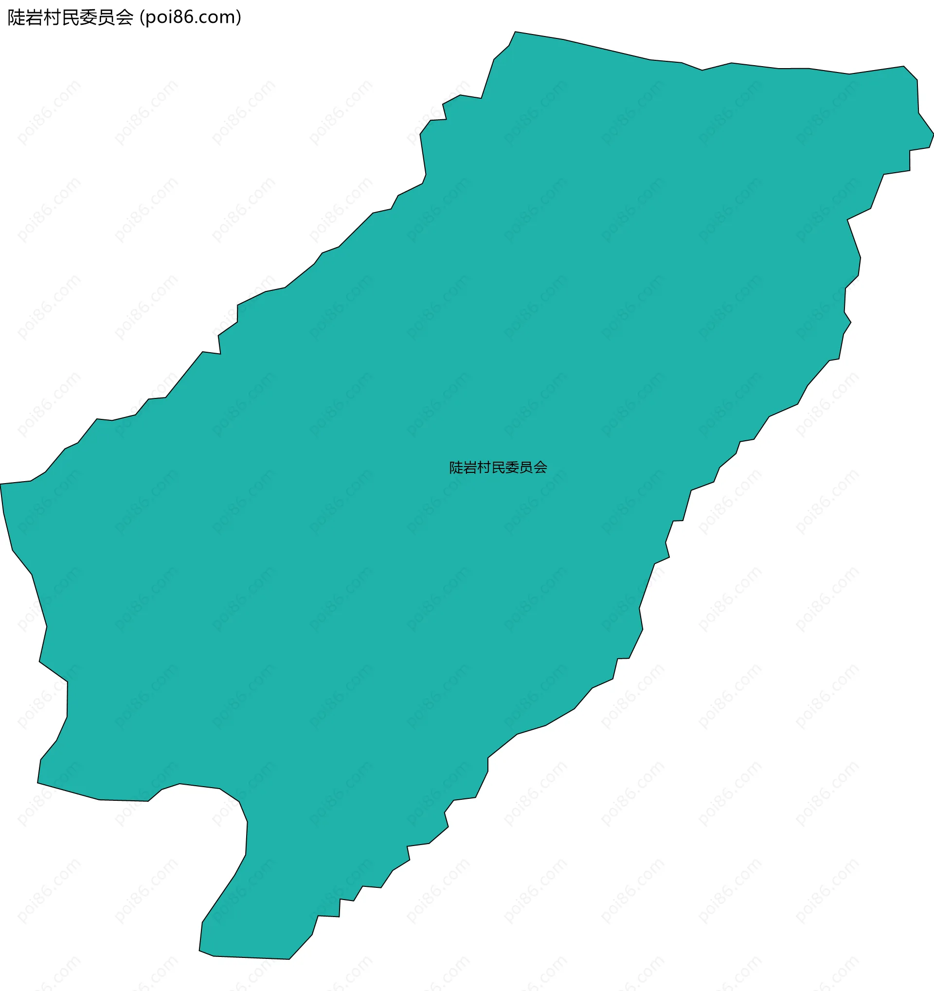 陡岩村民委员会边界地图