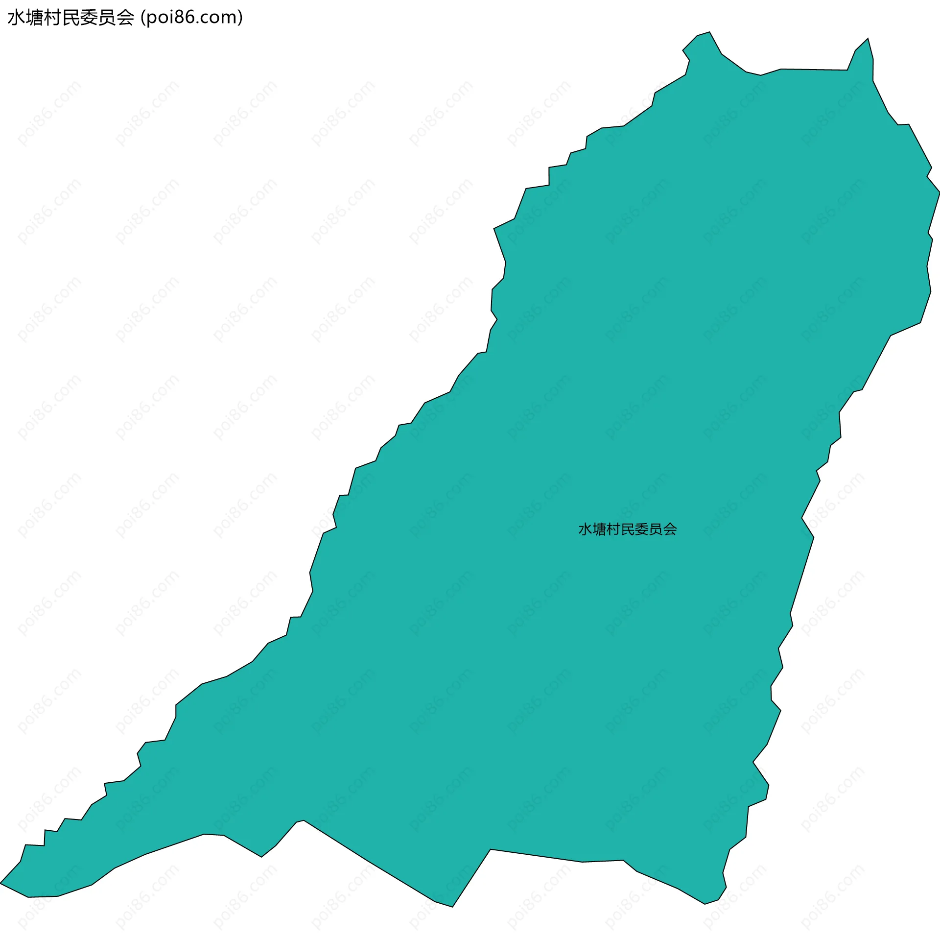 水塘村民委员会边界地图