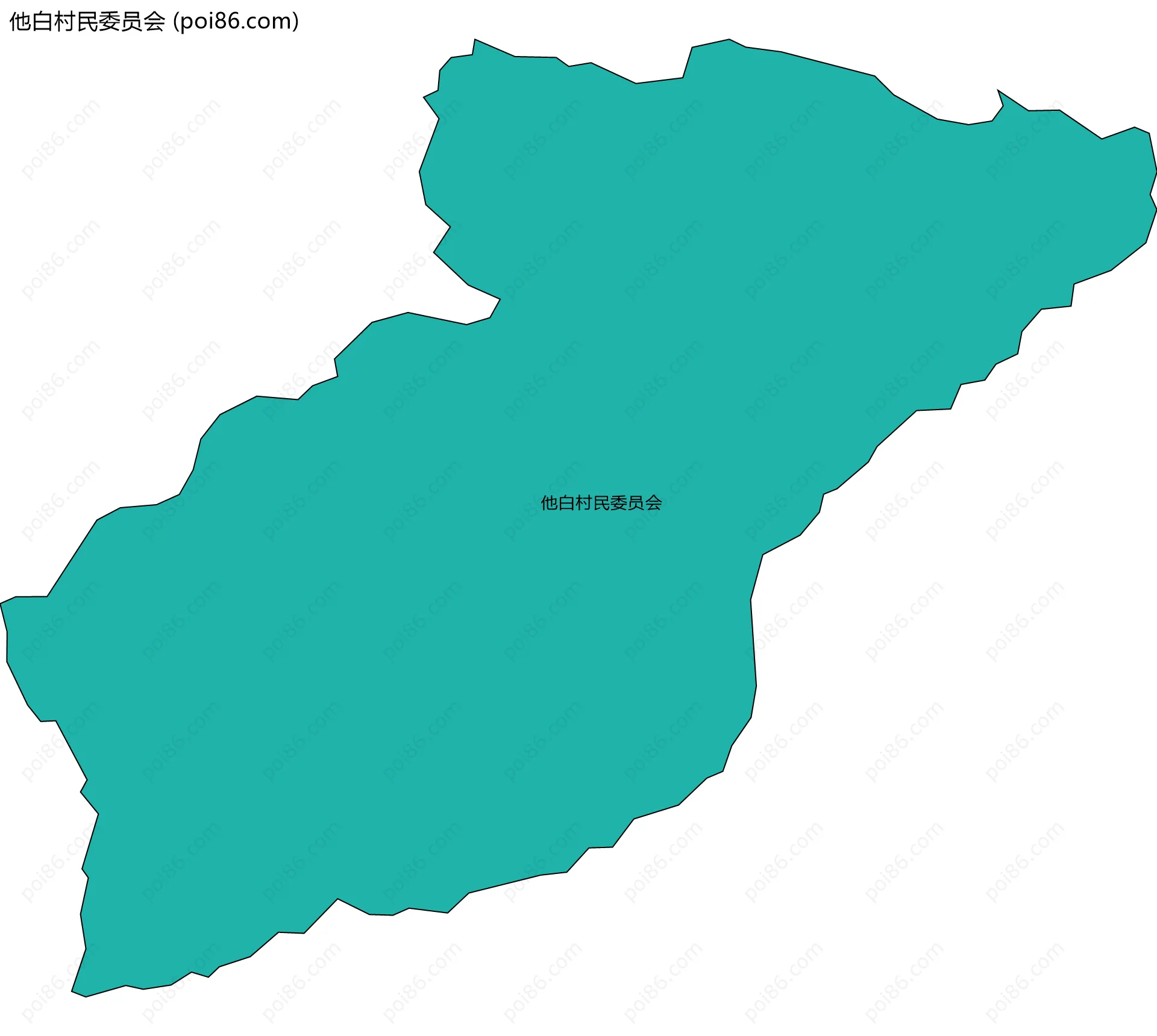 他白村民委员会边界地图