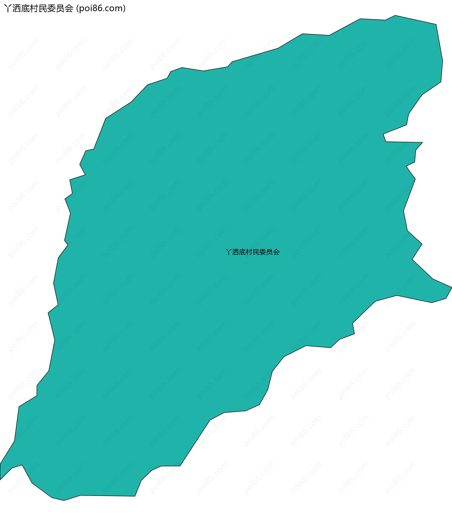 丫洒底村民委员会边界地图