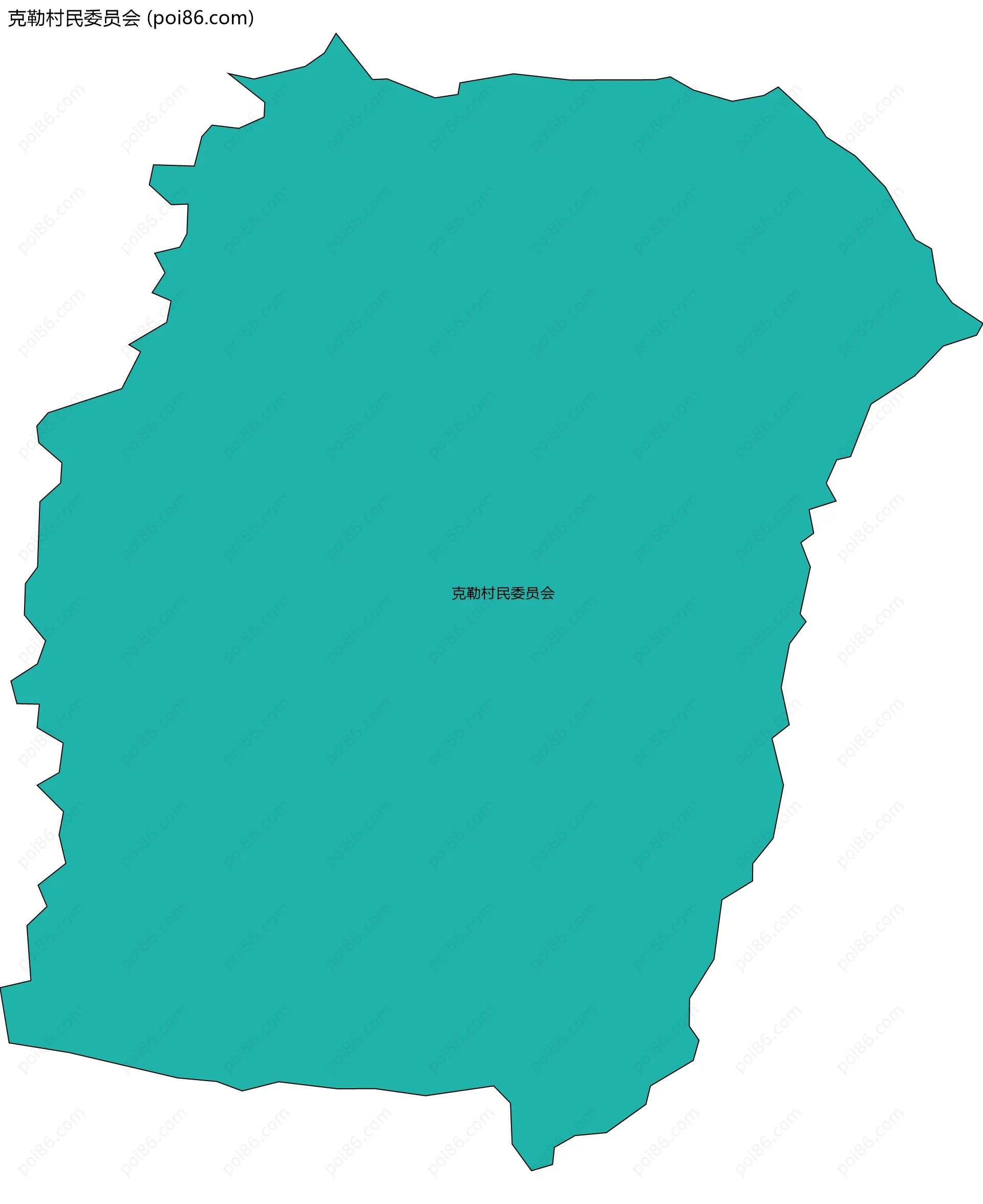克勒村民委员会边界地图