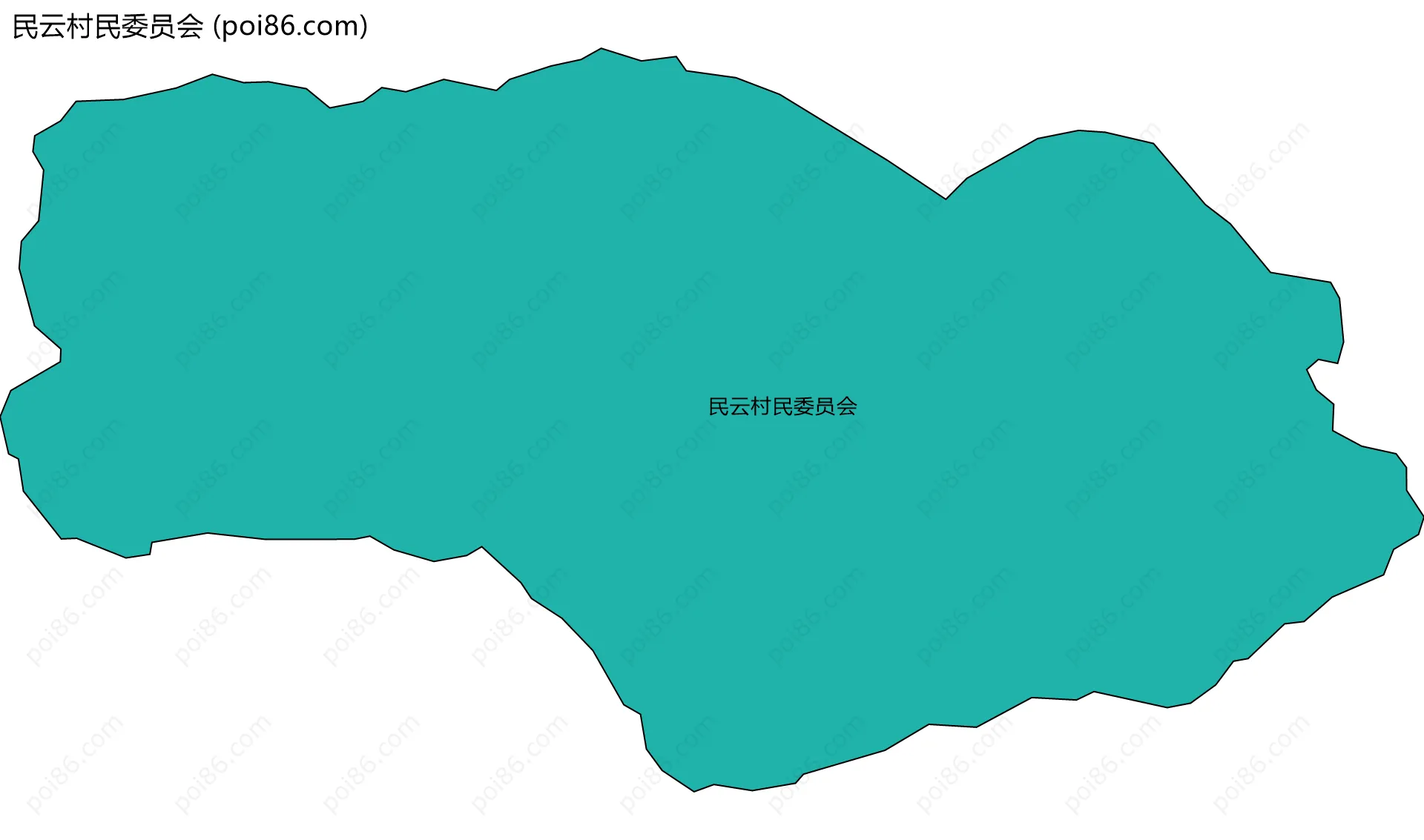 民云村民委员会边界地图