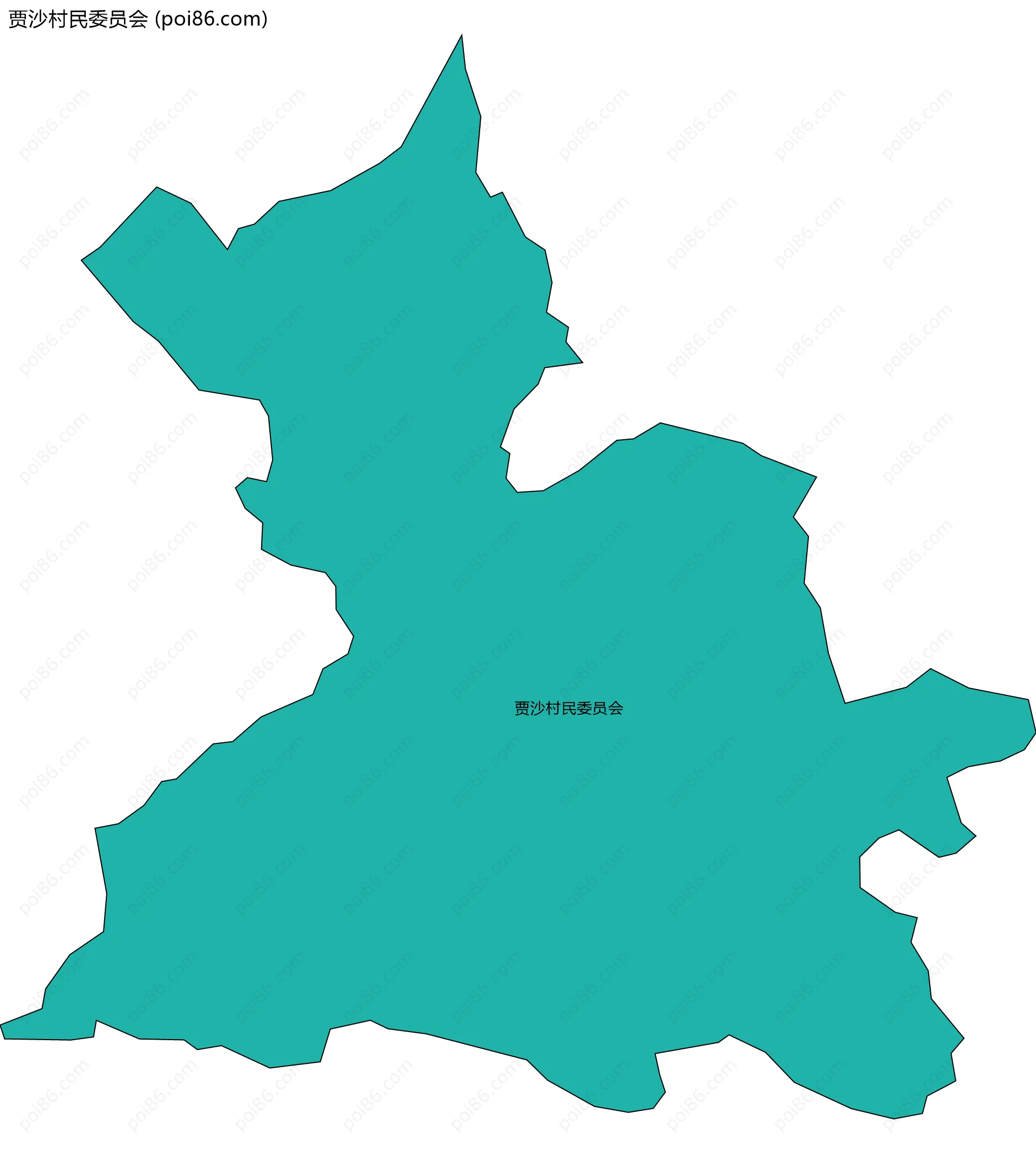 贾沙村民委员会边界地图