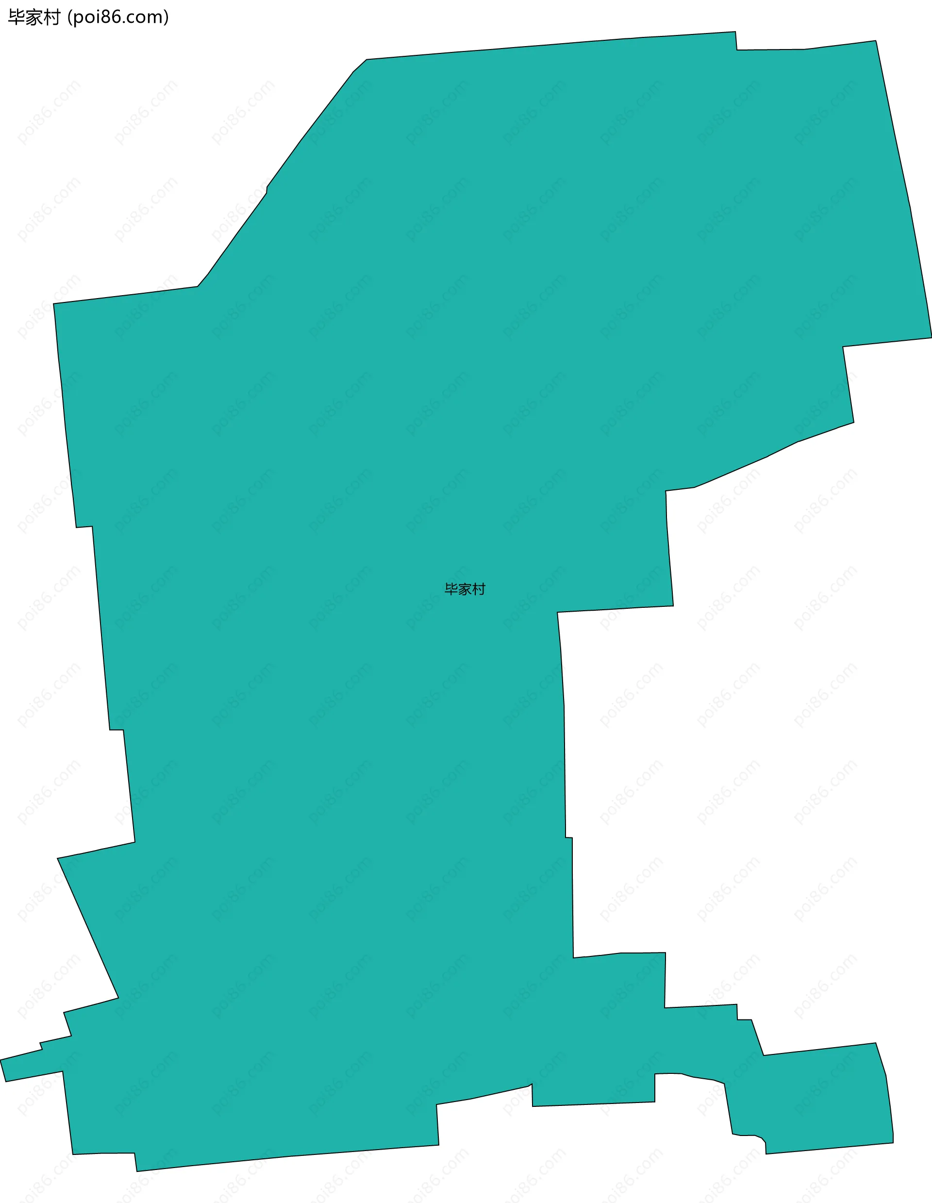 毕家村边界地图