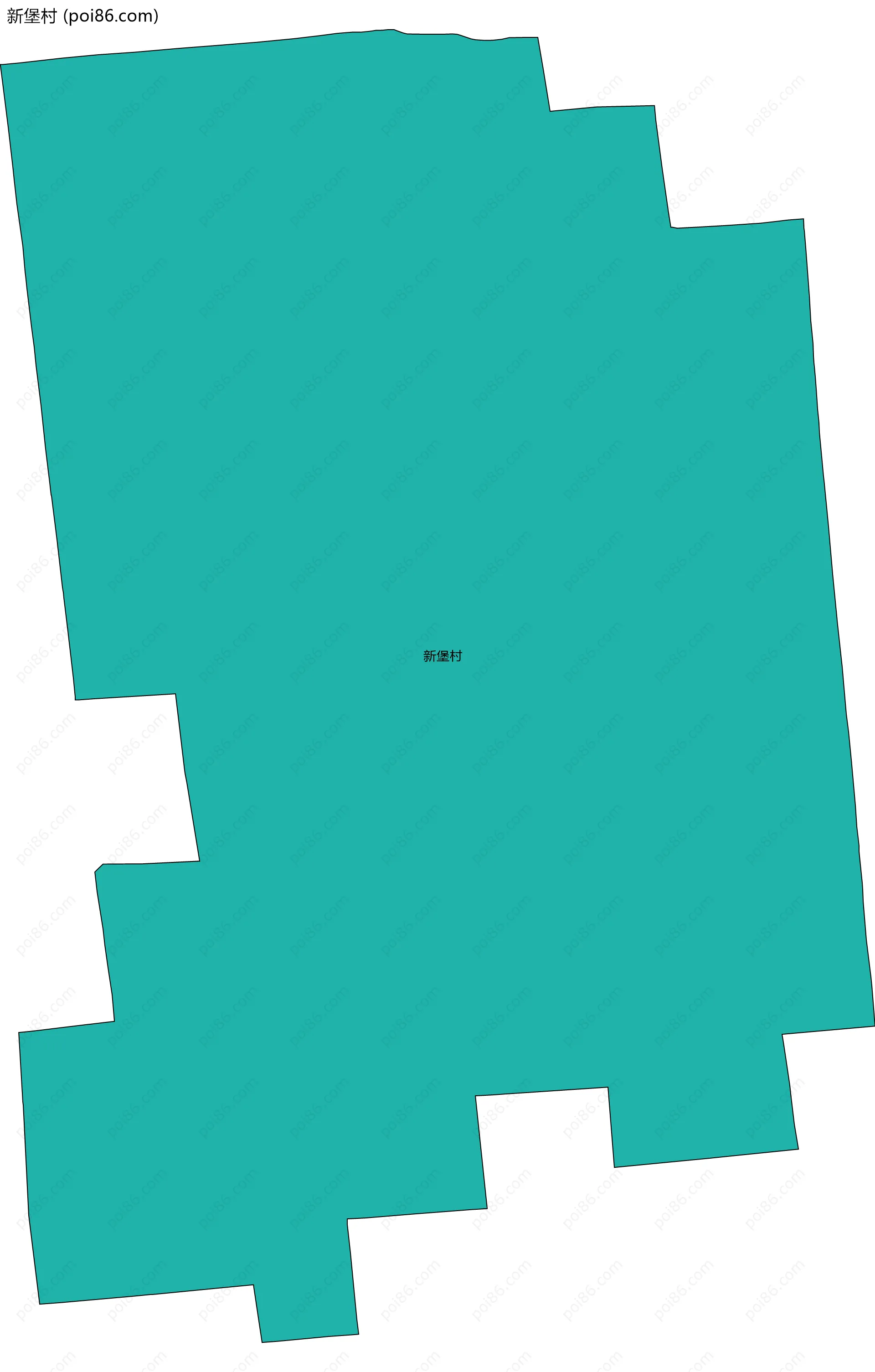 新堡村边界地图