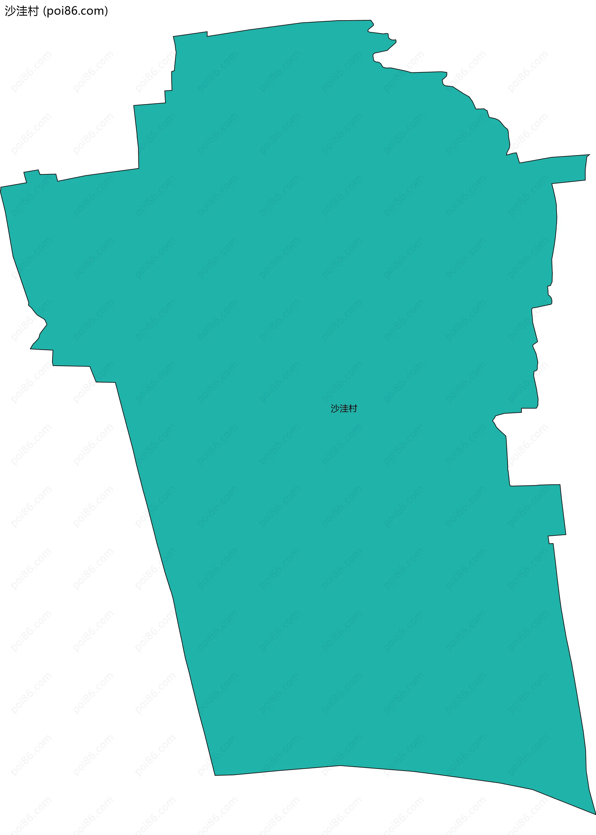 沙洼村边界地图
