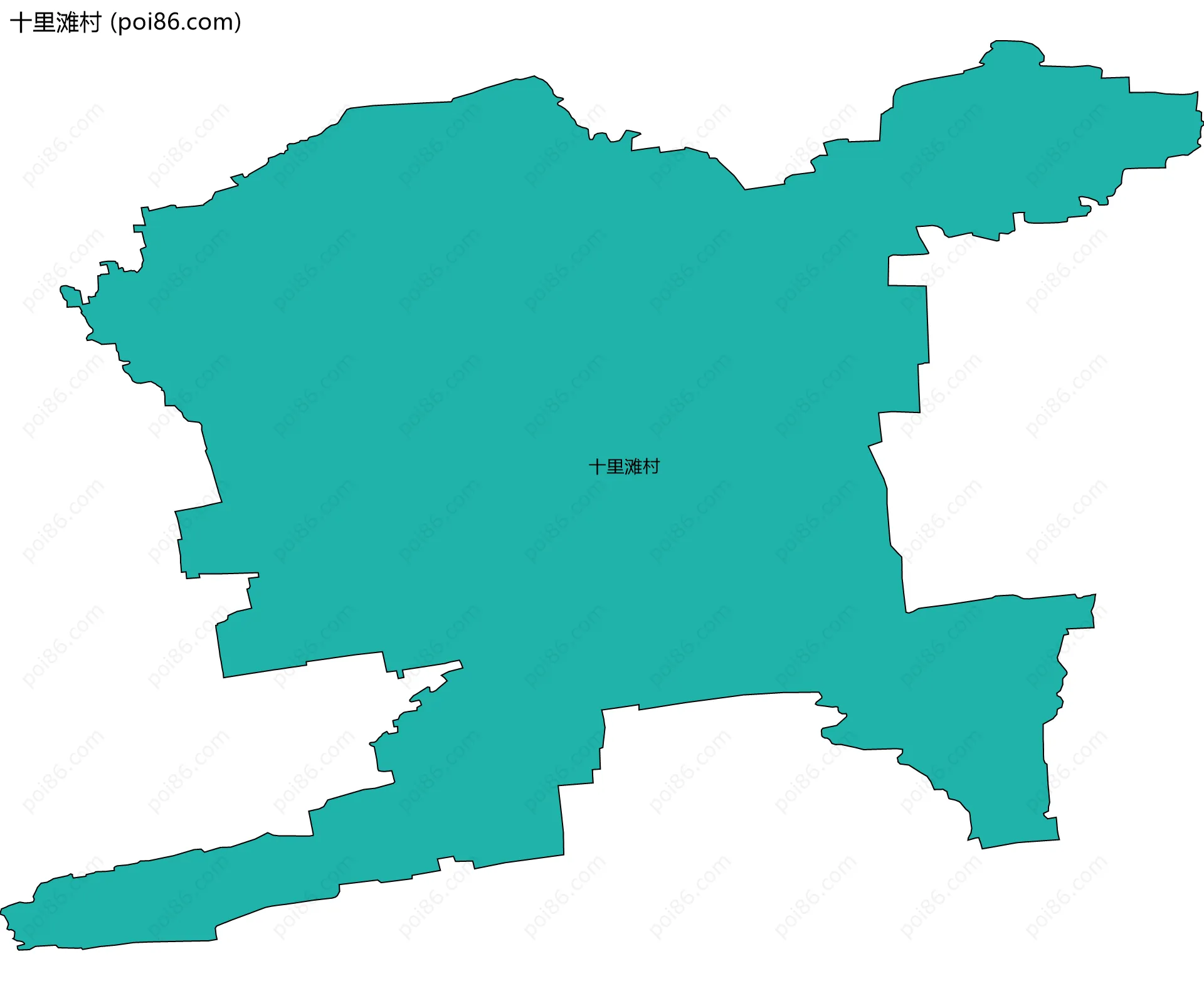 十里滩村边界地图